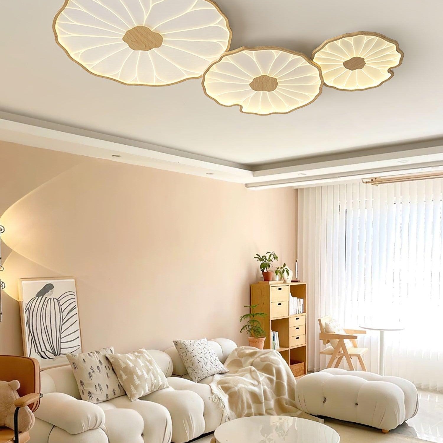 Acrylic Lotus Leaf Ceiling Light