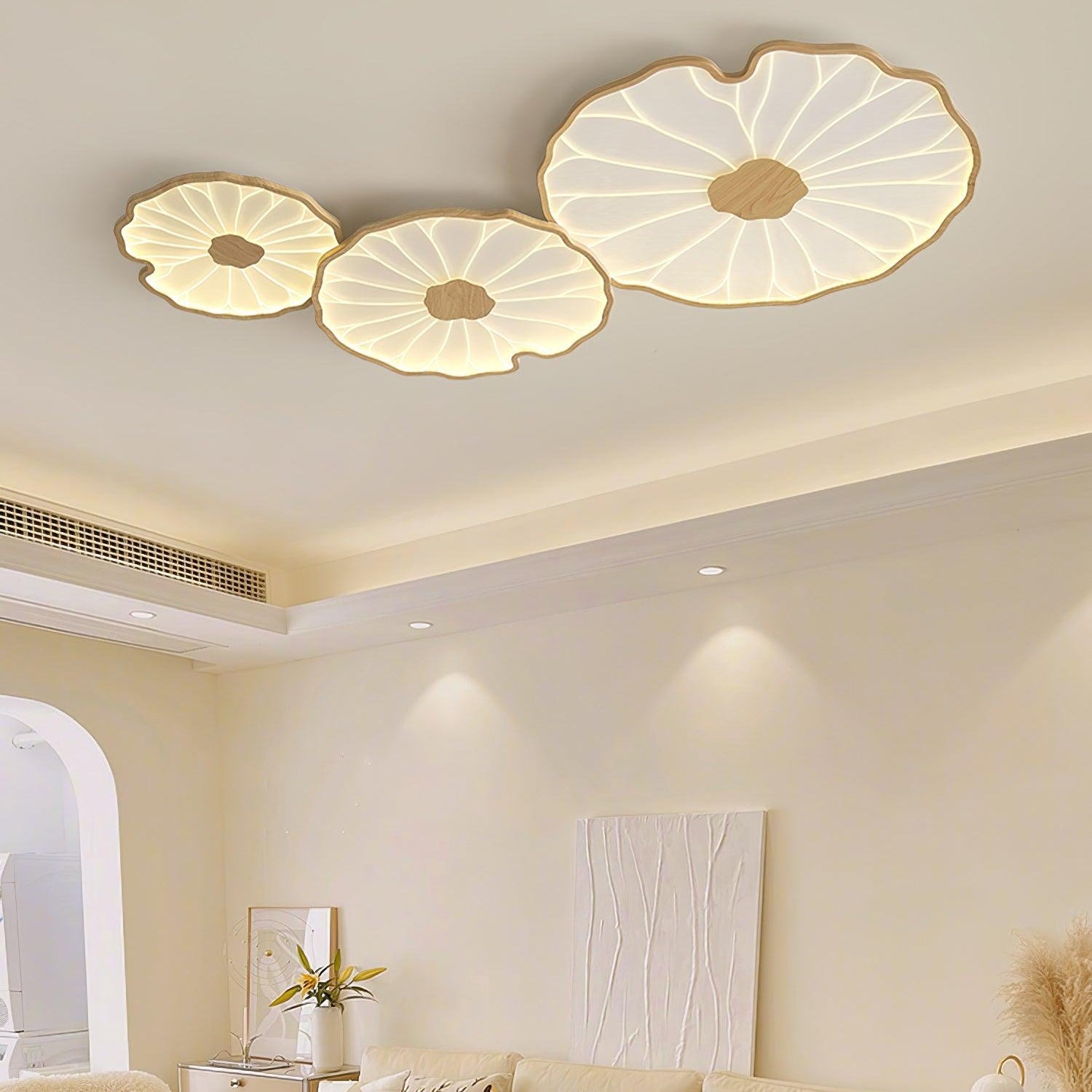 Acrylic Lotus Leaf Ceiling Light Lighting Lobby