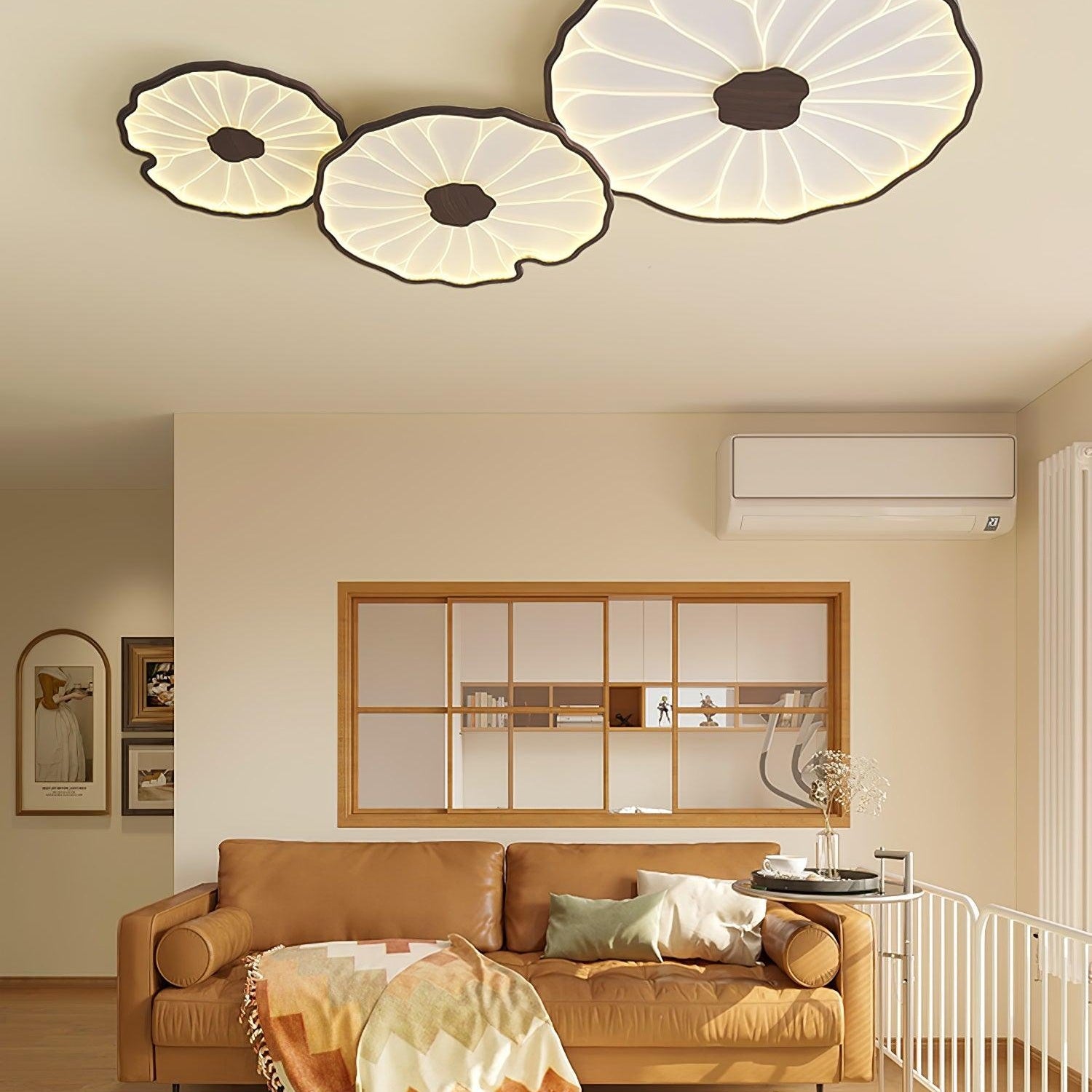 Acrylic Lotus Leaf Ceiling Light Lighting Lobby