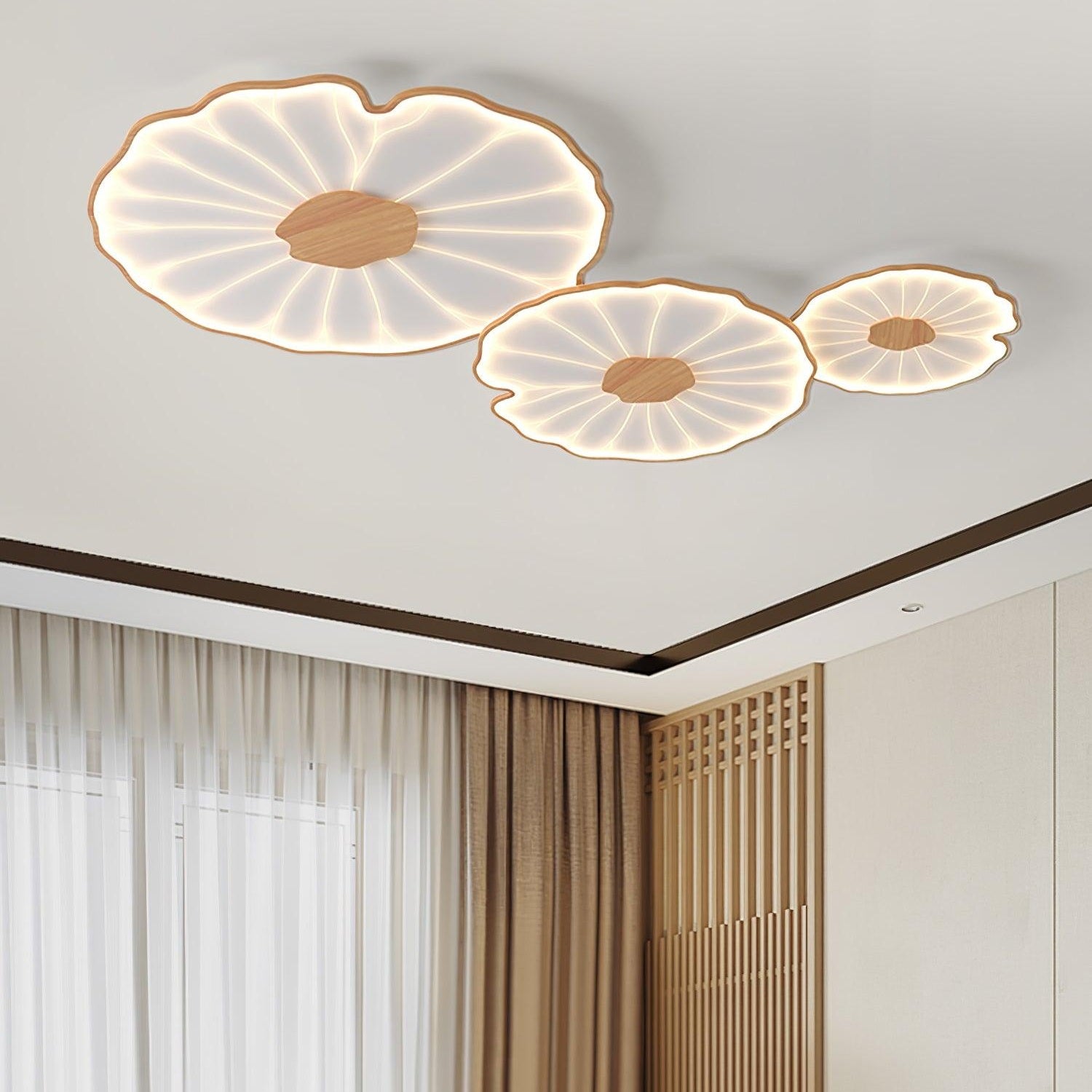 Acrylic Lotus Leaf Ceiling Light Lighting Lobby