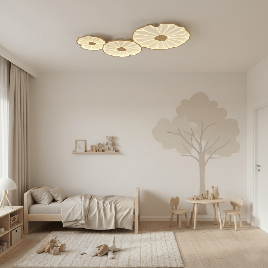 Acrylic Lotus Leaf Ceiling Light Lighting Lobby