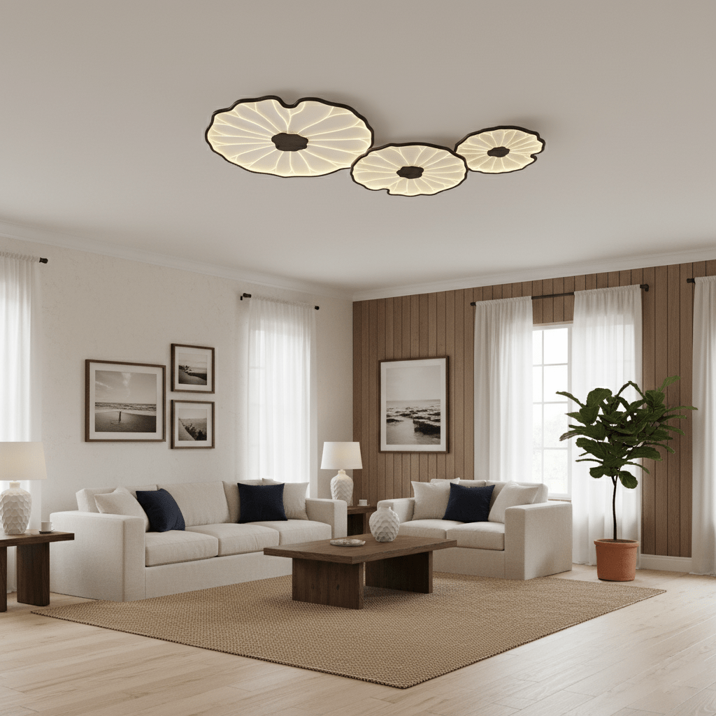 Acrylic Lotus Leaf Ceiling Light Lighting Lobby