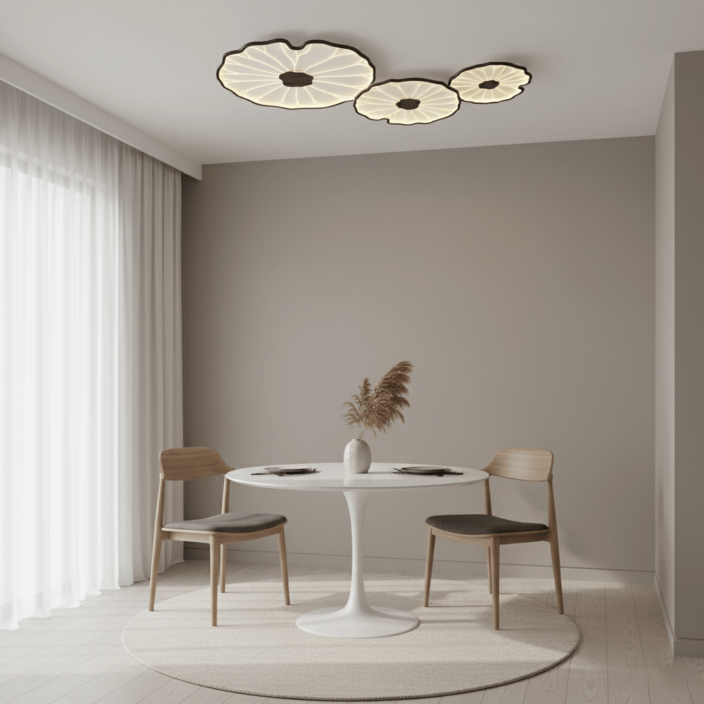 Acrylic Lotus Leaf Ceiling Light Lighting Lobby