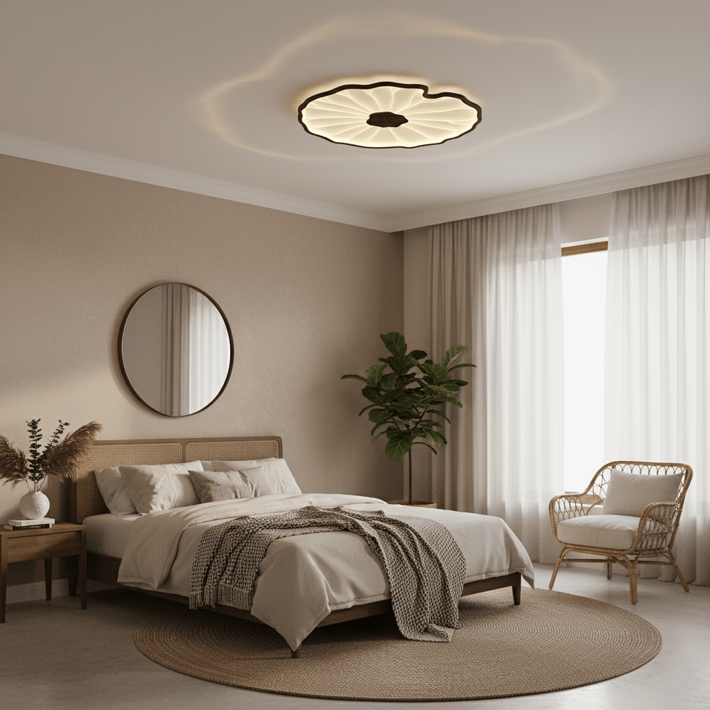 Acrylic Lotus Leaf Ceiling Light Lighting Lobby