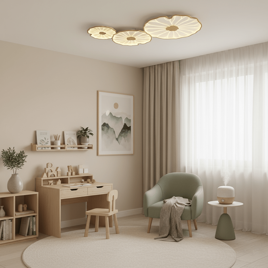 Acrylic Lotus Leaf Ceiling Light Lighting Lobby