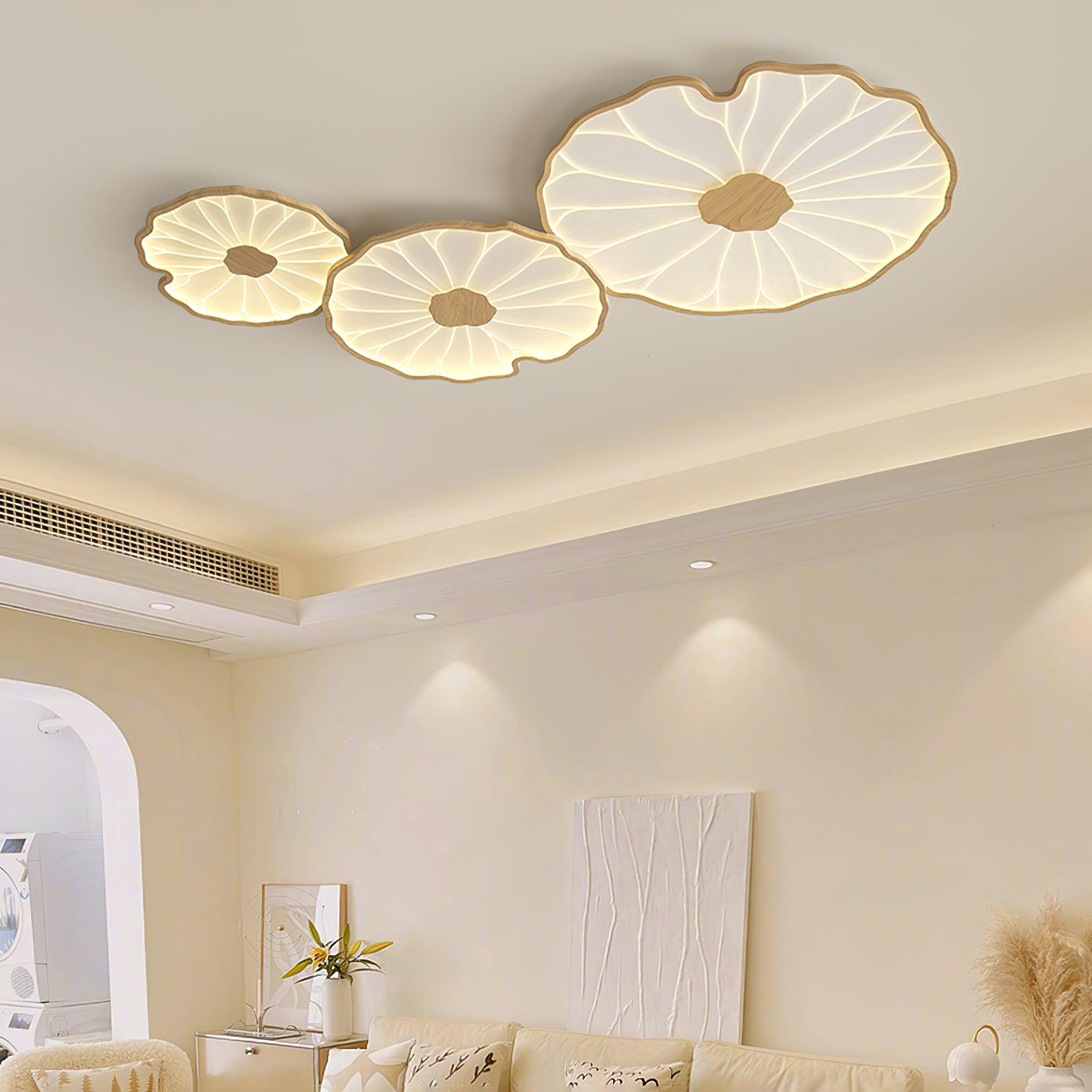 Acrylic Lotus Leaf Ceiling Light Lighting Lobby