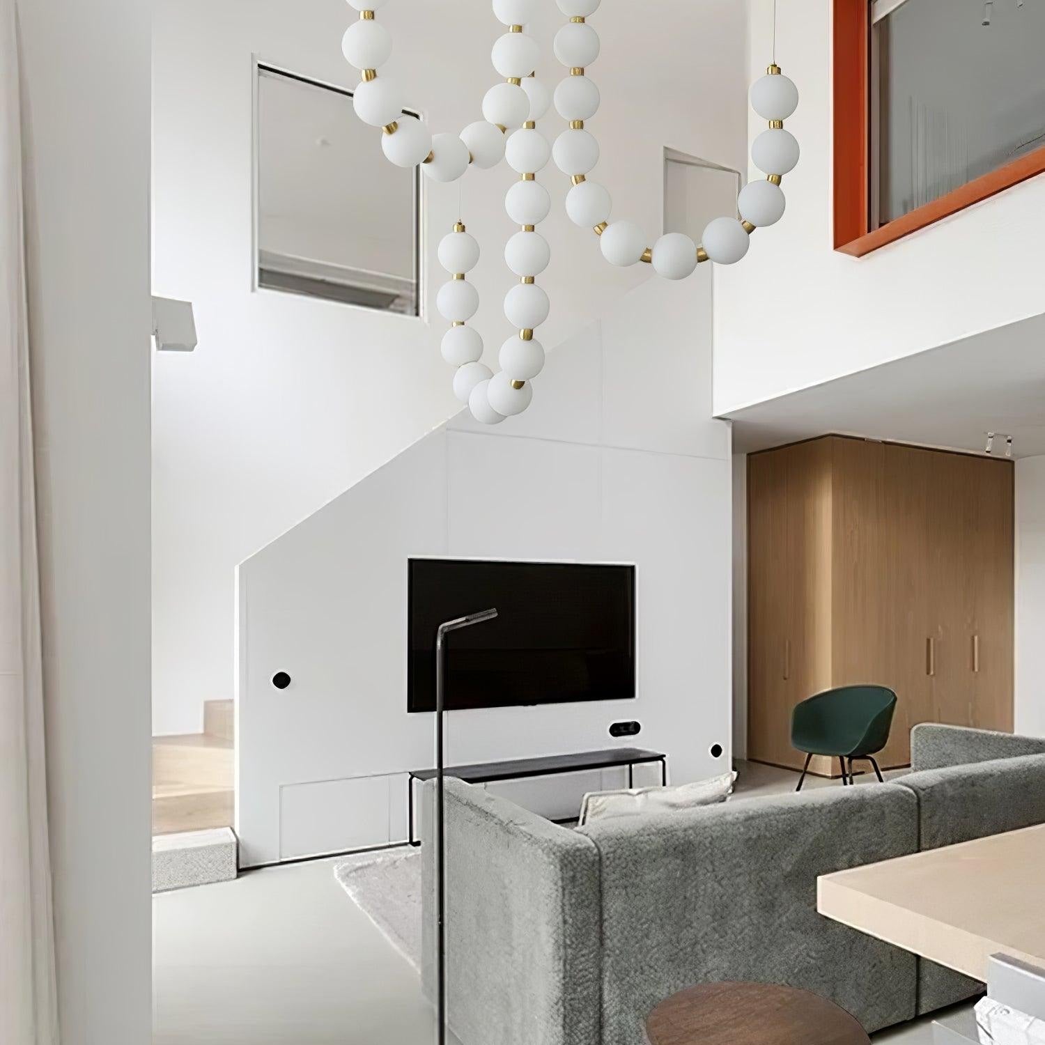 Acrylic Pearl Ceiling Pendant Light Lighting Lobby