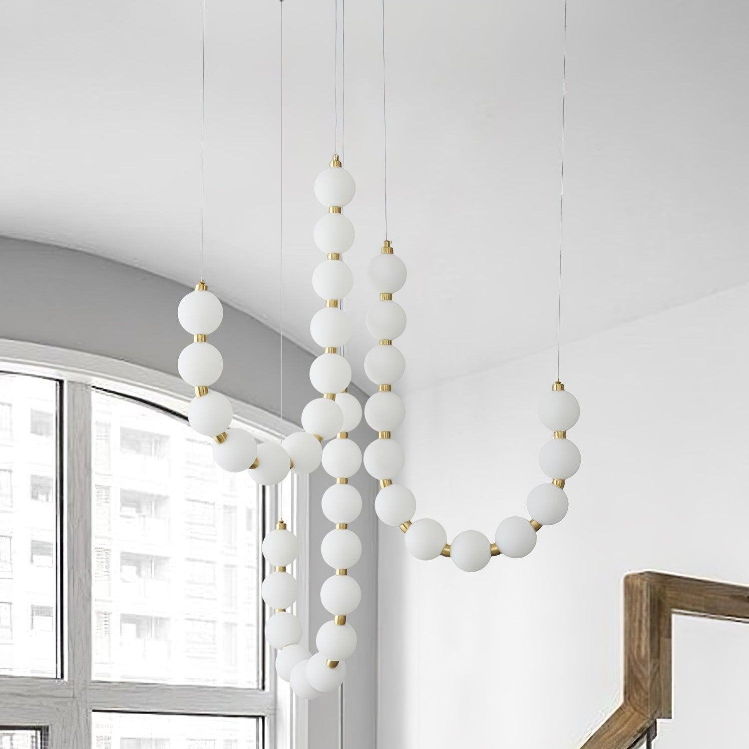 Acrylic Pearl Ceiling Pendant Light Lighting Lobby