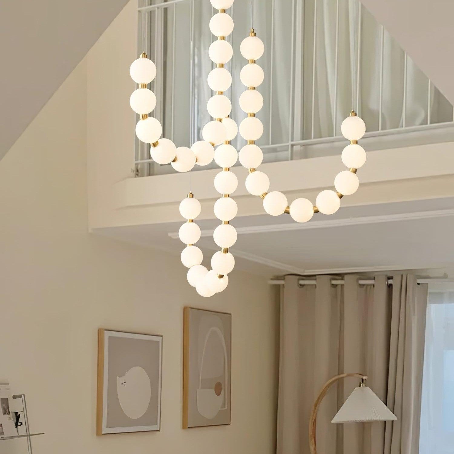 Acrylic Pearl Ceiling Pendant Light Lighting Lobby