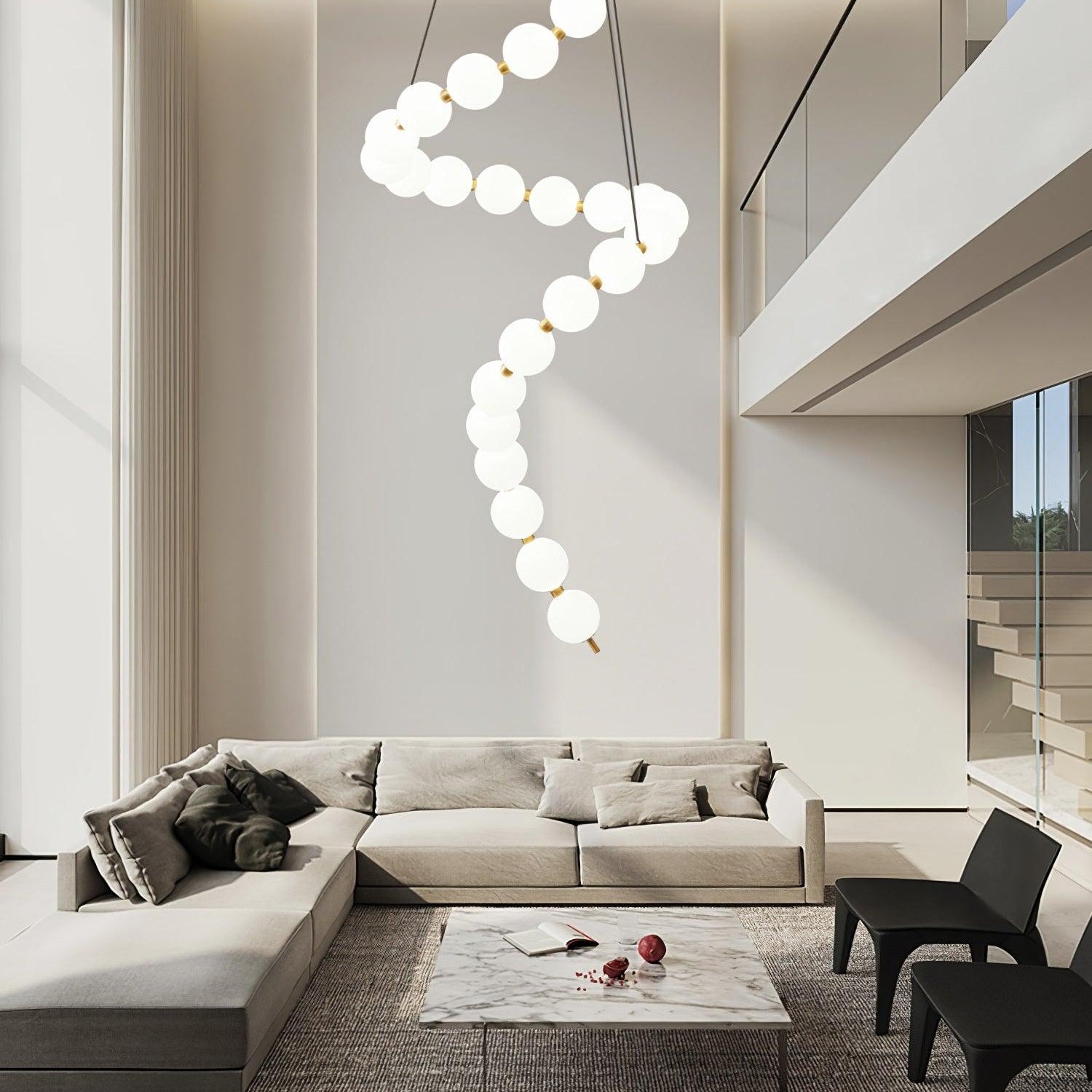 Acrylic Pearl Ceiling Pendant Light Lighting Lobby