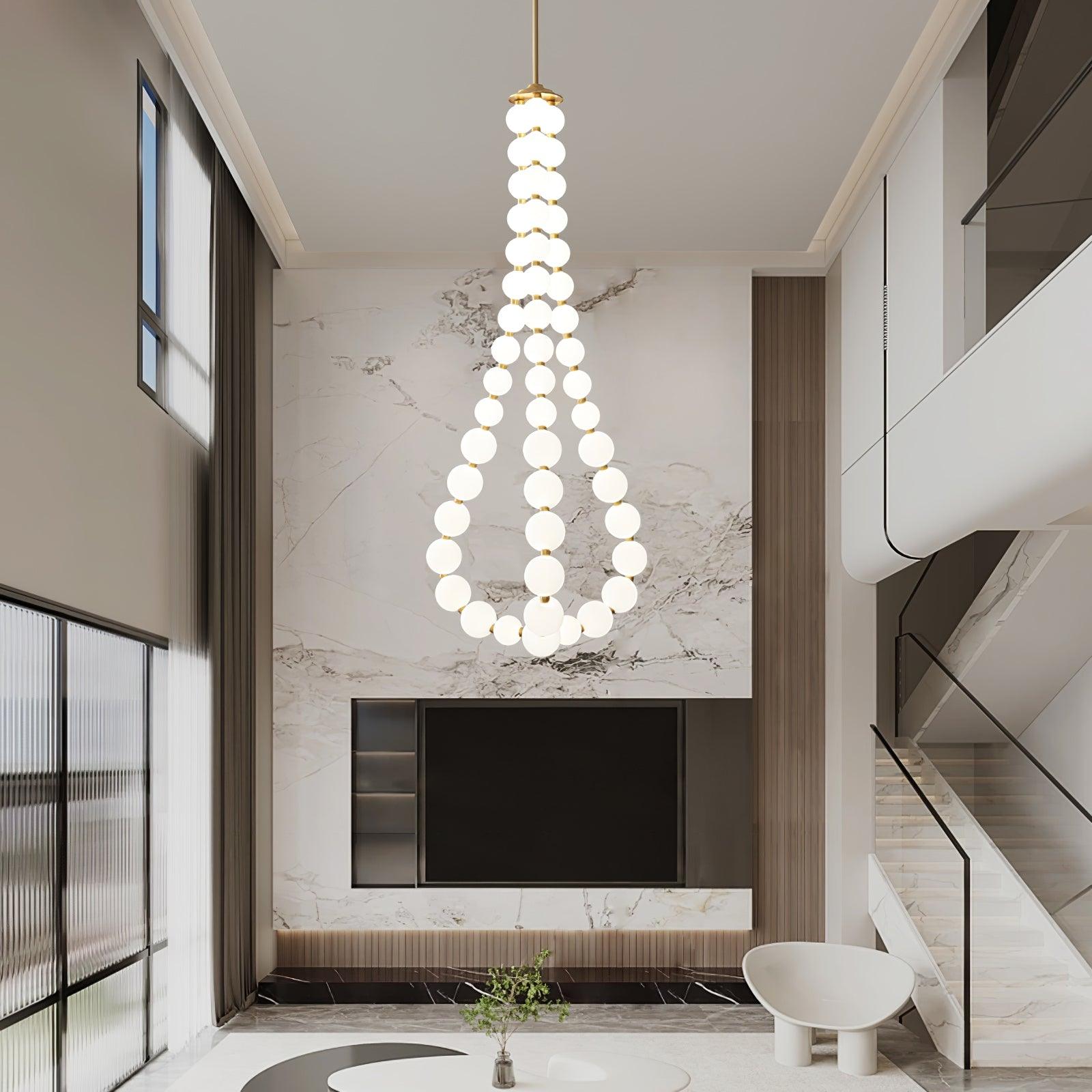 Acrylic Pearl Ceiling Pendant Light Lighting Lobby