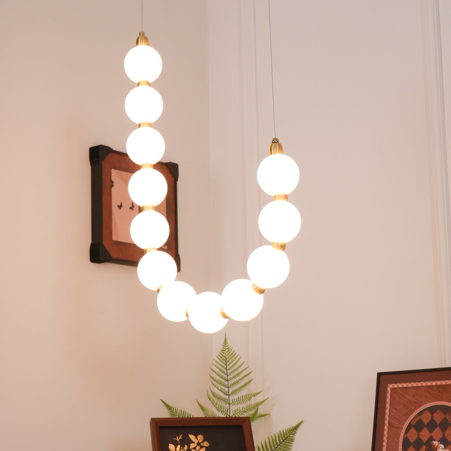 Acrylic Pearl Ceiling Pendant Light Lighting Lobby