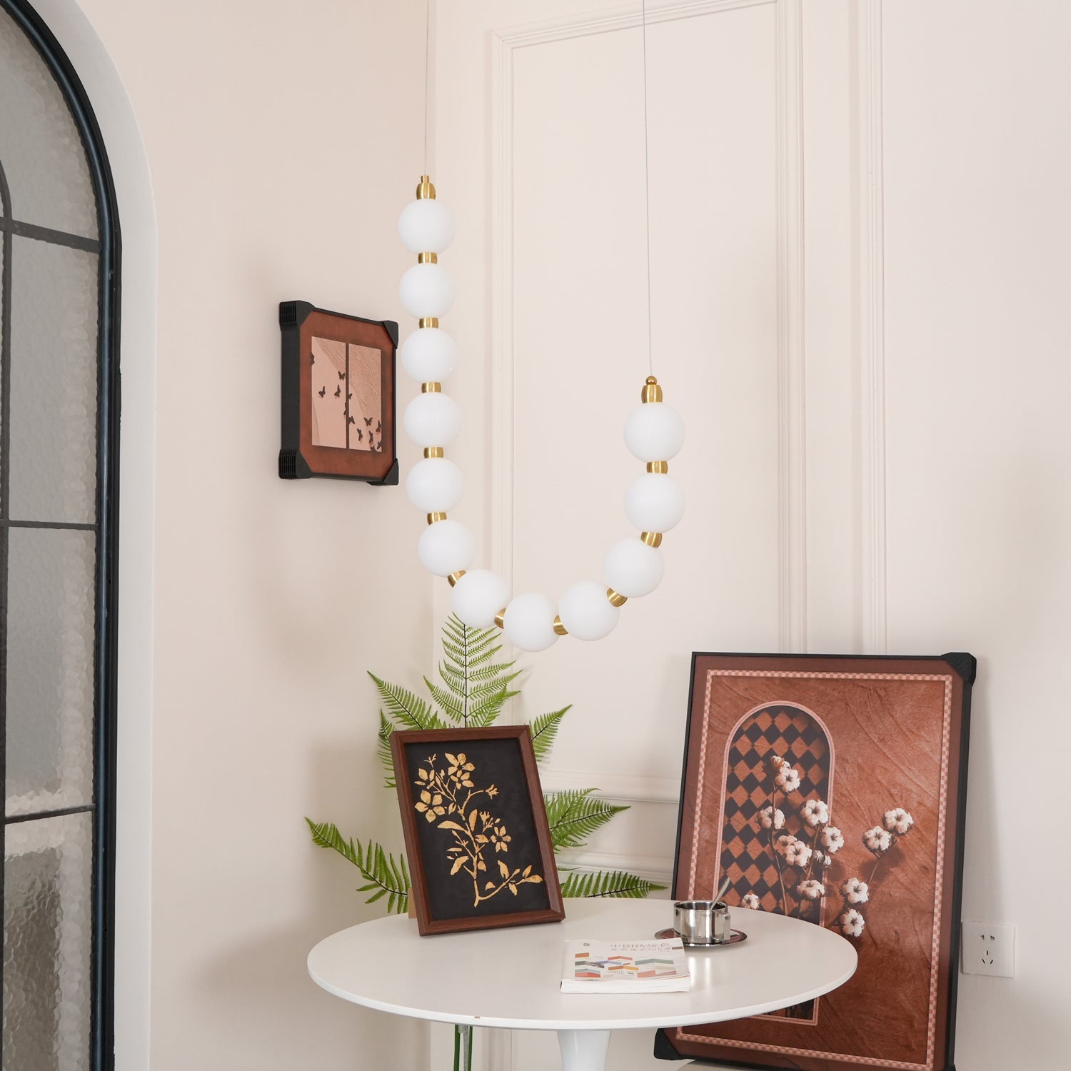 Acrylic Pearl Ceiling Pendant Light Lighting Lobby