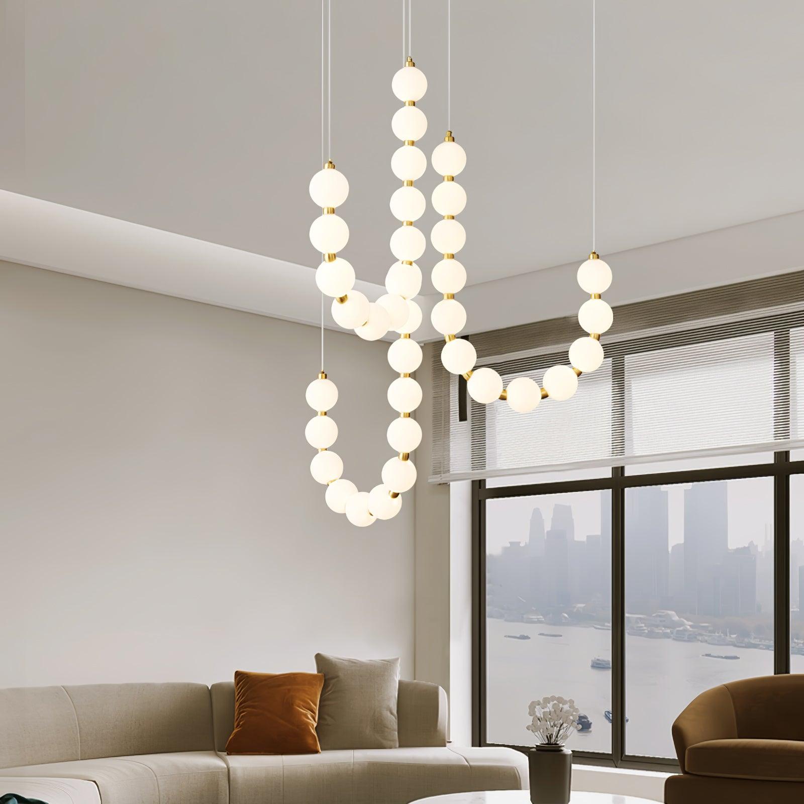 Acrylic Pearl Ceiling Pendant Light Lighting Lobby