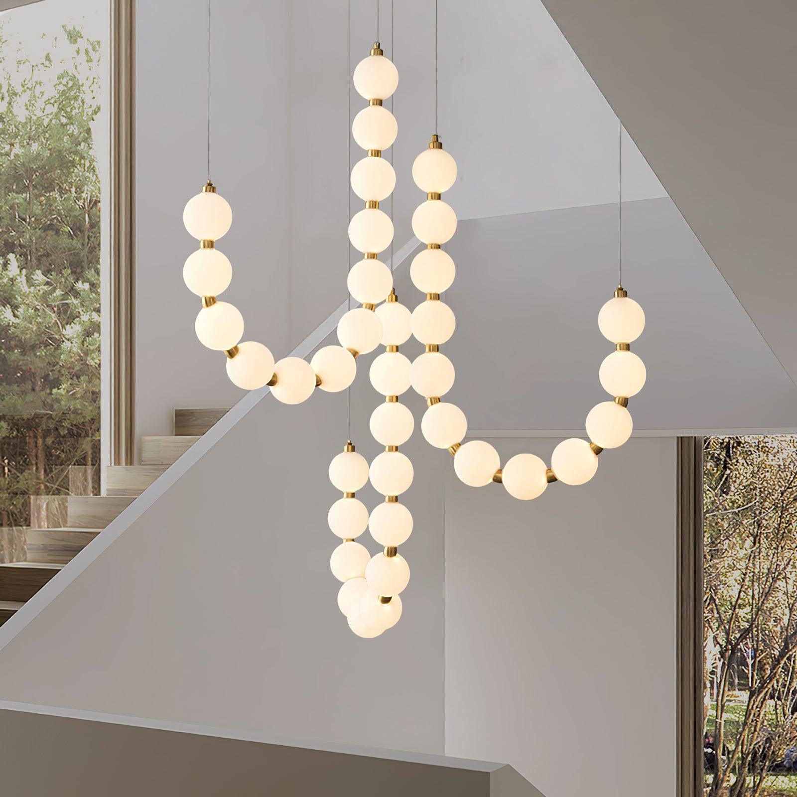 Acrylic Pearl Ceiling Pendant Light Lighting Lobby