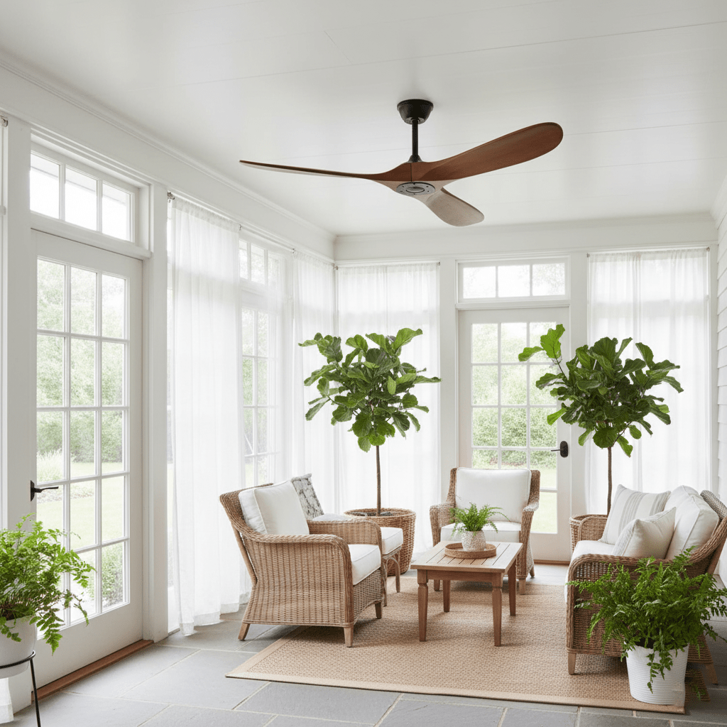 Aero Zephyr Ceiling Fan Lighting Lobby