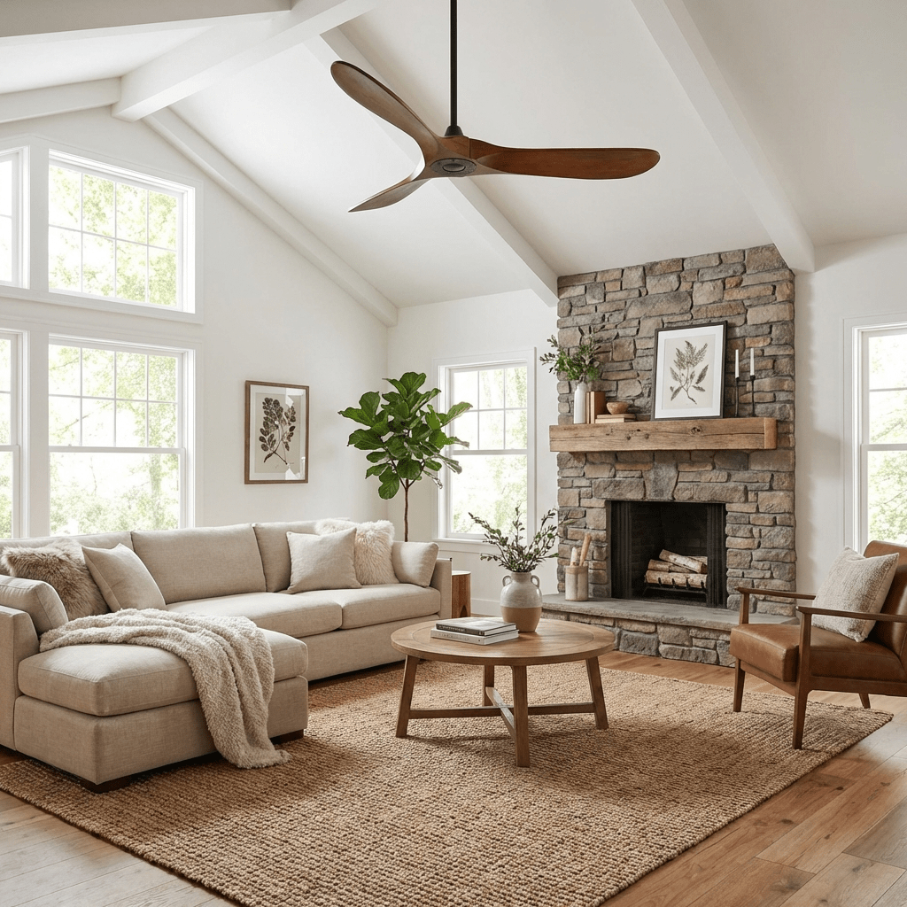 Aero Zephyr Ceiling Fan Lighting Lobby