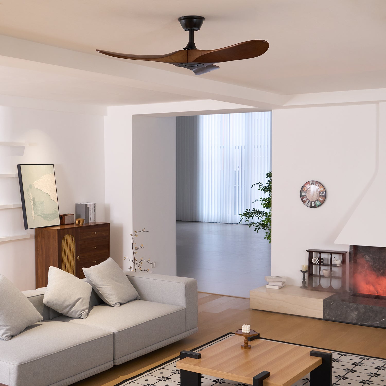Aero Zephyr Ceiling Fan Lighting Lobby