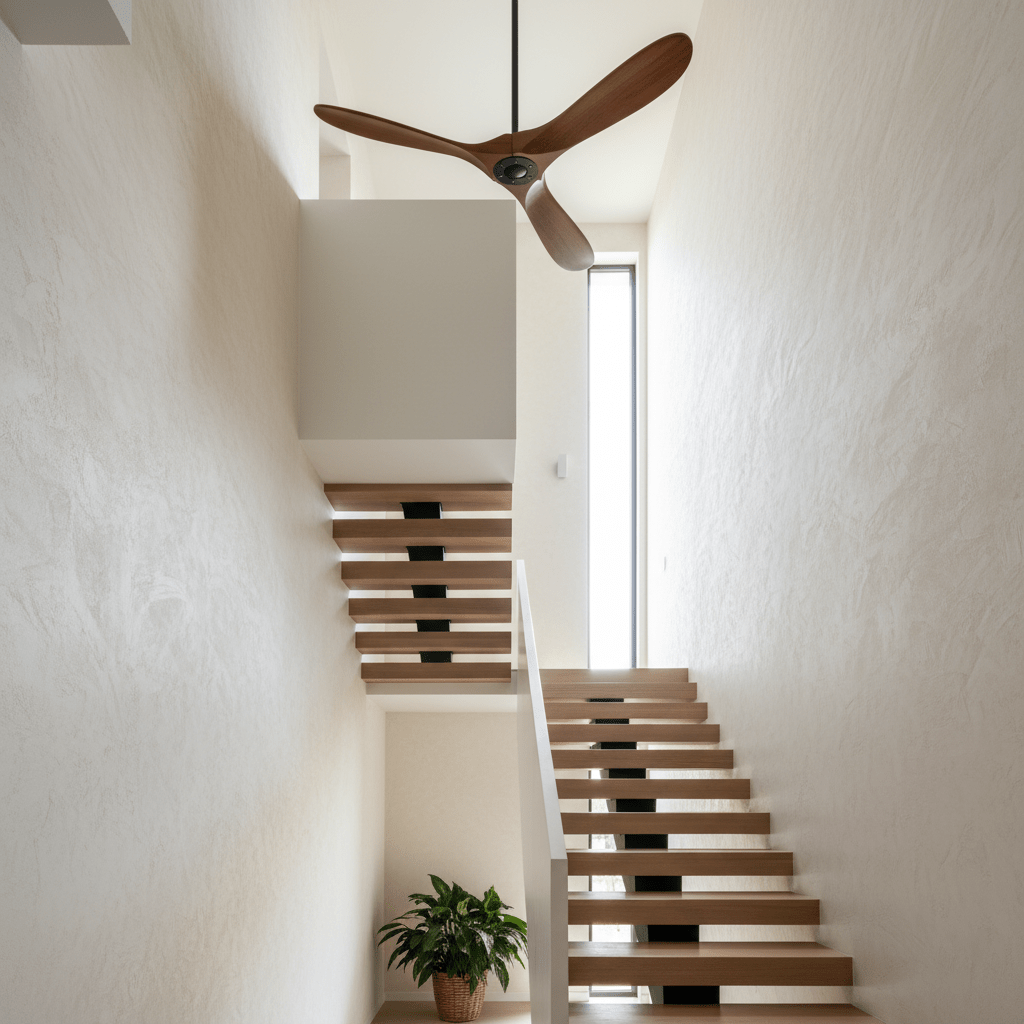 Aero Zephyr Ceiling Fan Lighting Lobby