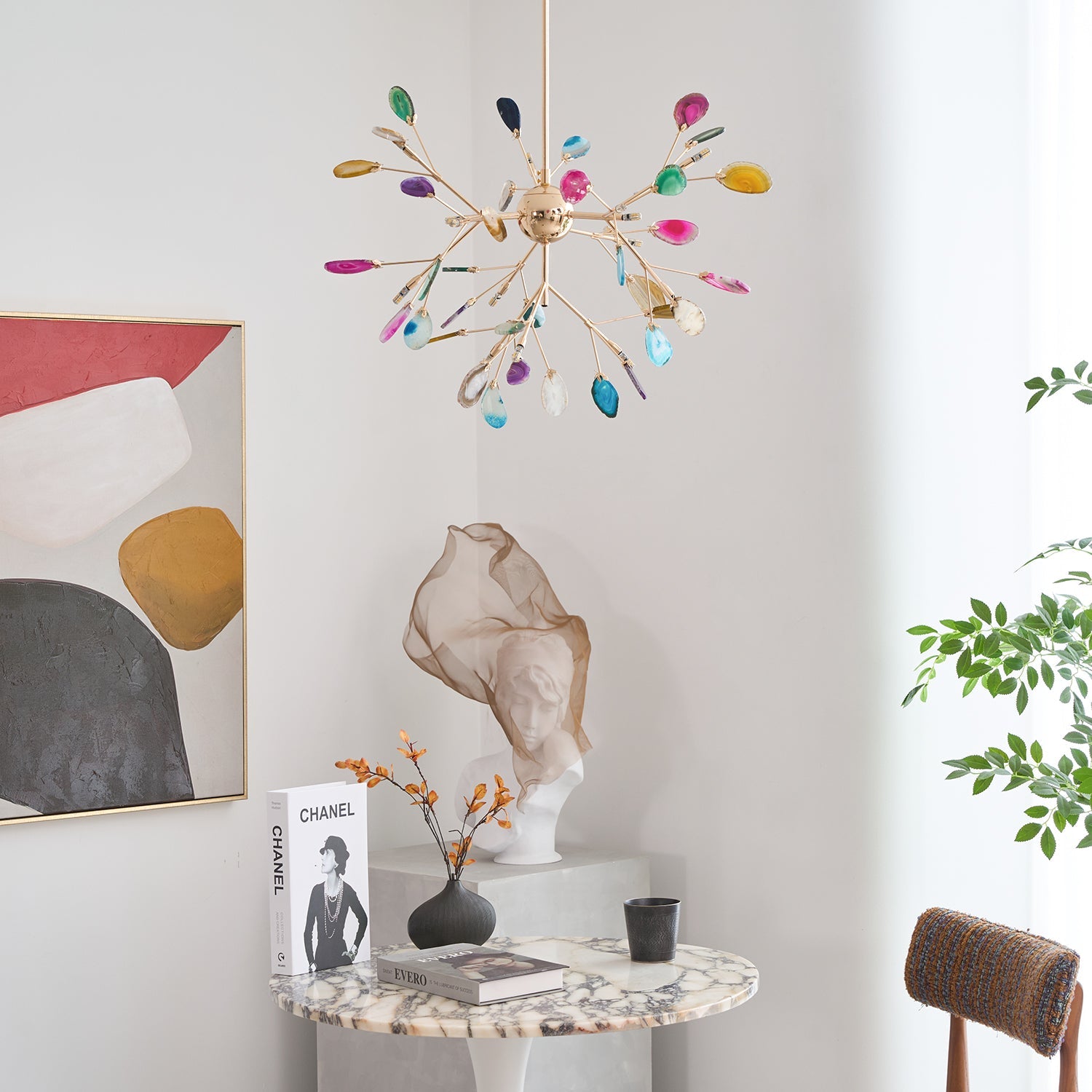 Agate Shard Ceiling Light Lighting Lobby