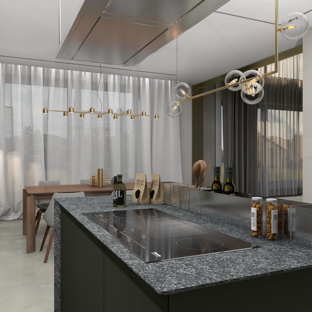 Air 73 Ceiling Glass Suspension Lamp Lighting Lobby