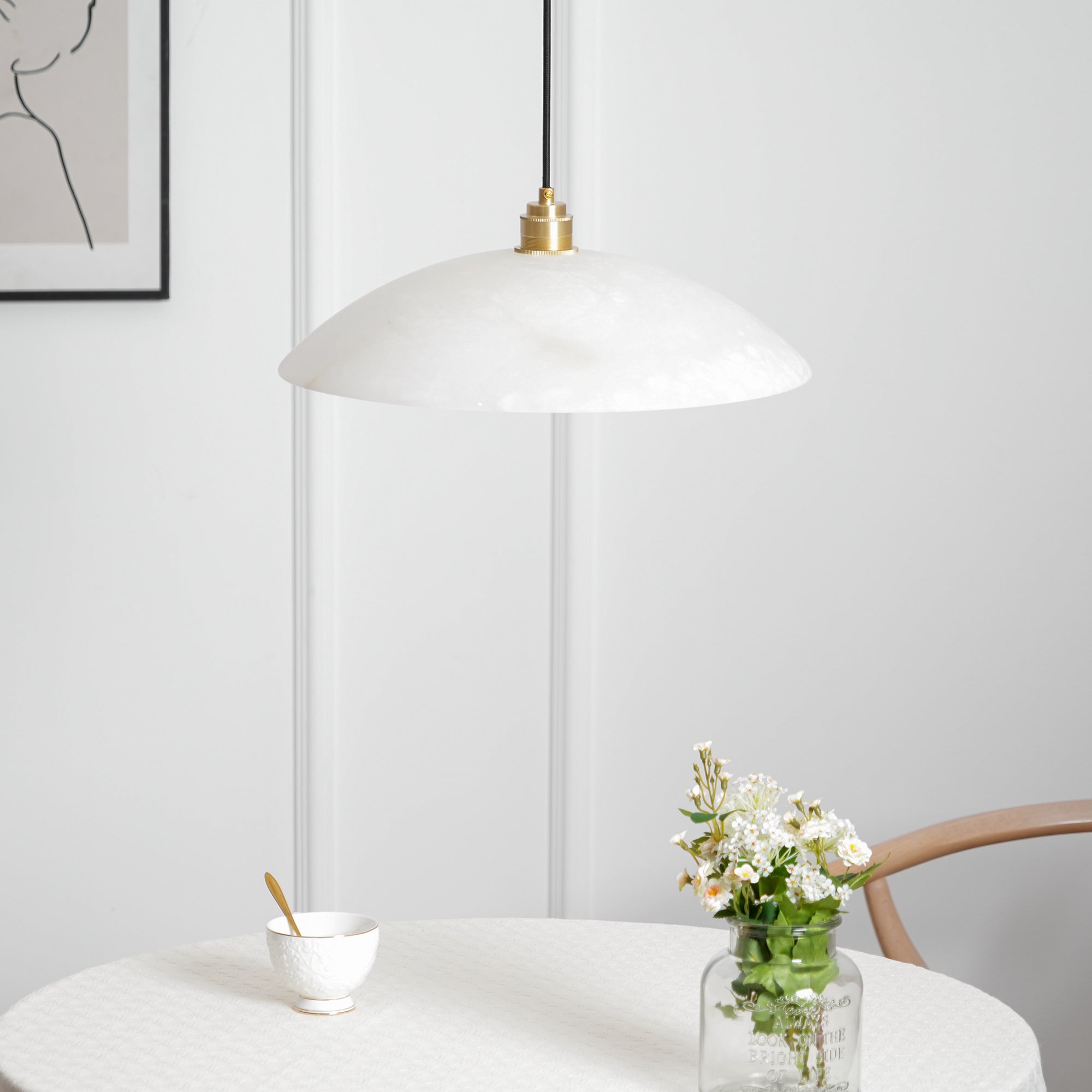 Alabaster Ceiling Pendant Light Lighting Lobby