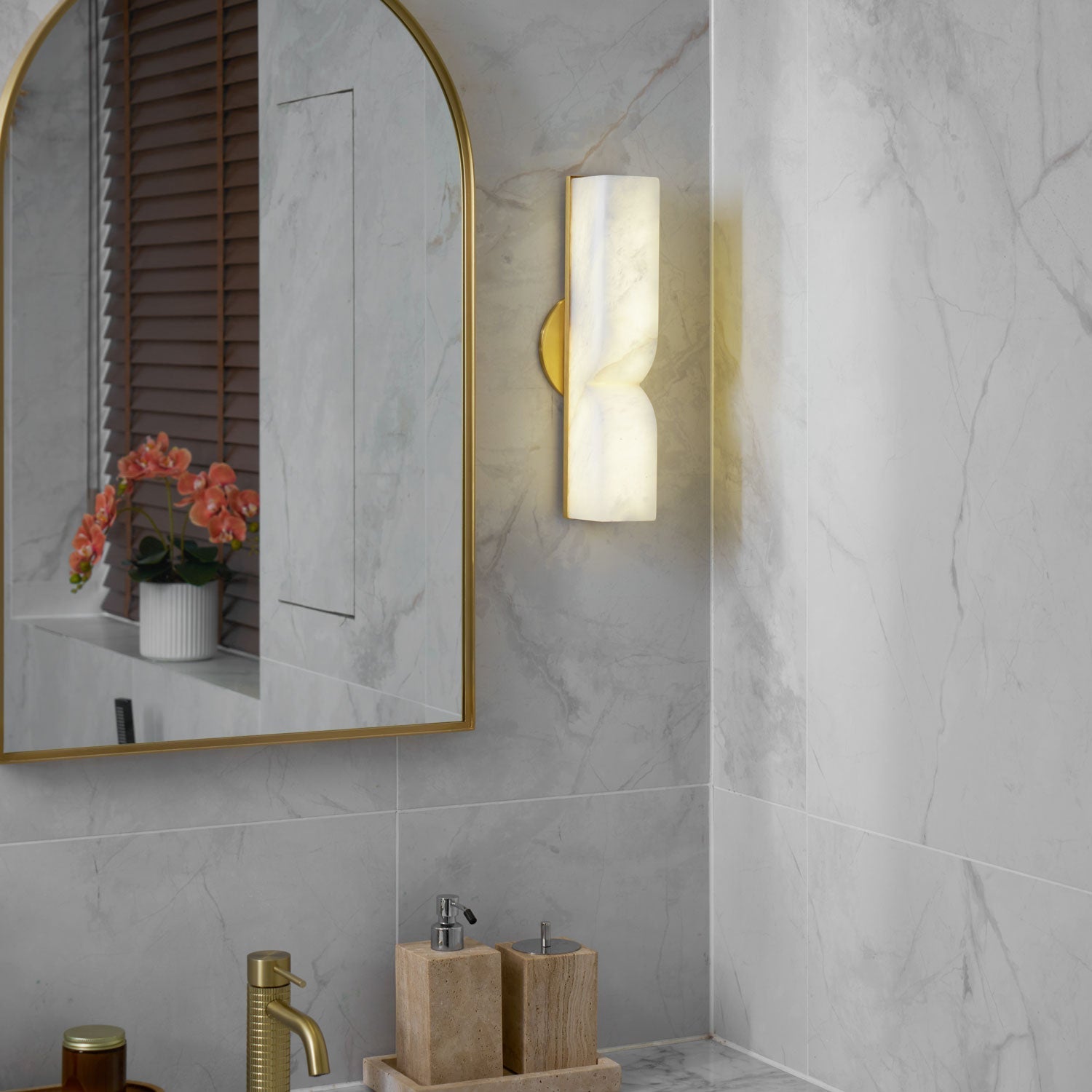 Alabaster Essence Wall Light Fixture Lighting Lobby