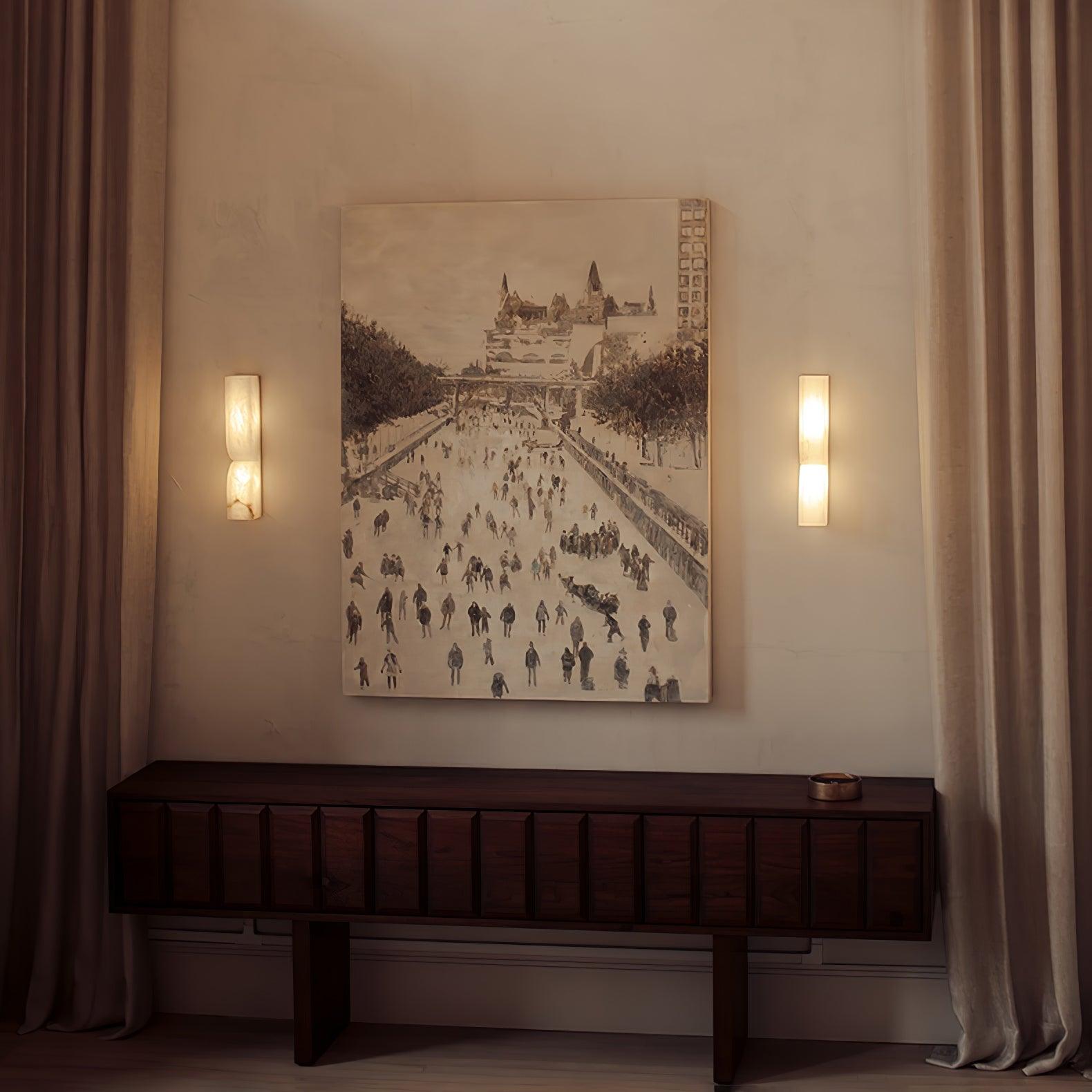 Alabaster Essence Wall Light Fixture Lighting Lobby