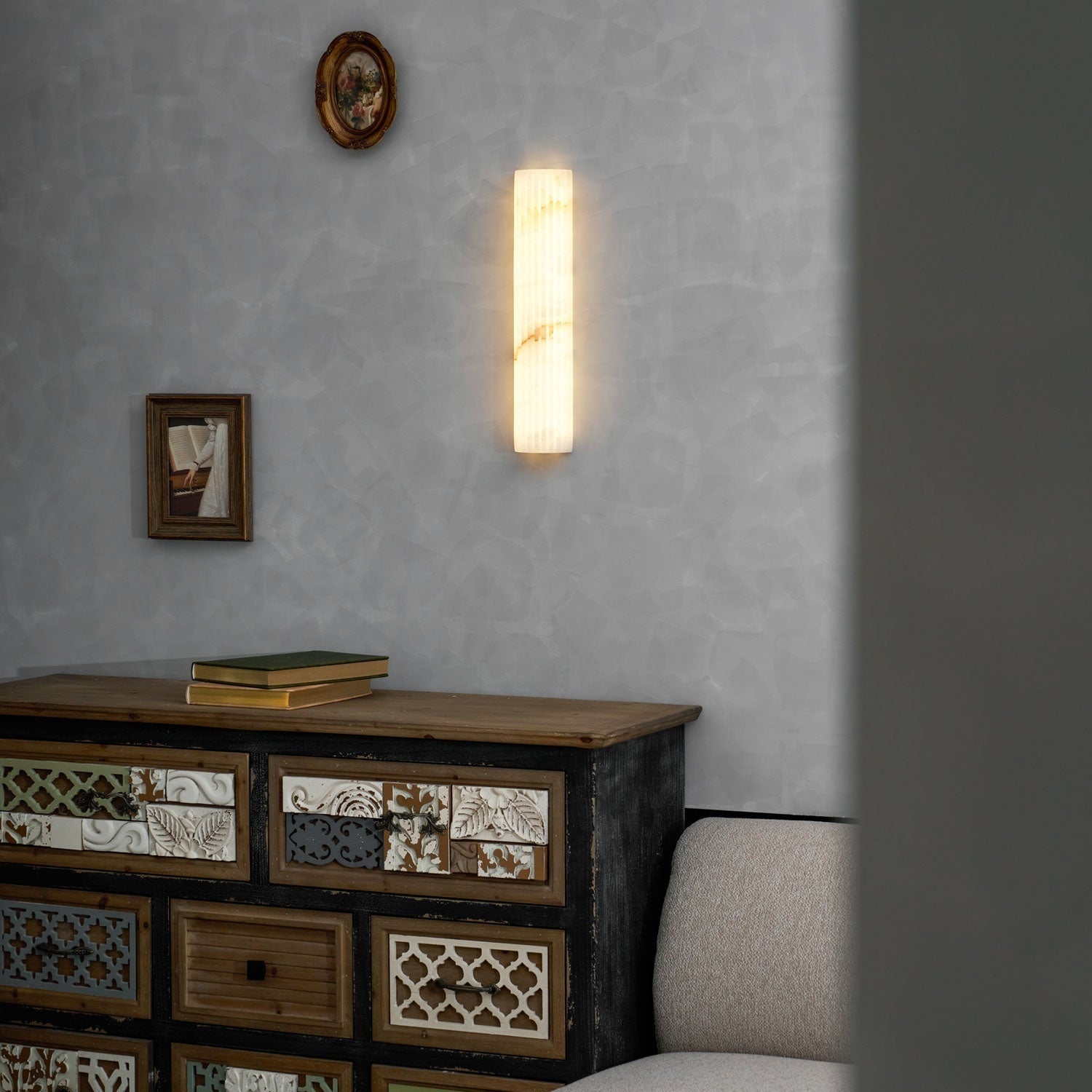 Alvia Alabaster Ceiling Fixture Lighting Lobby