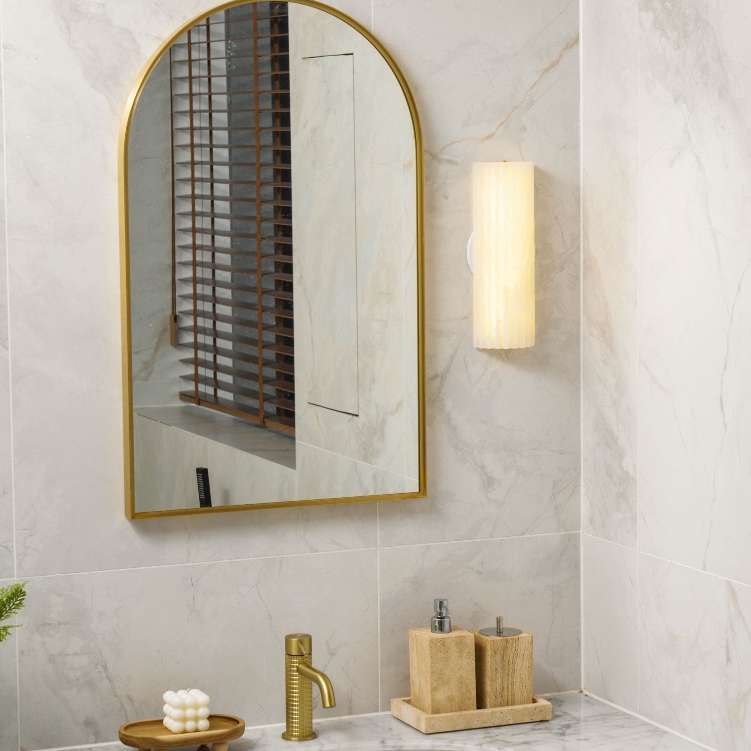 Alvia Alabaster Ceiling Fixture Lighting Lobby