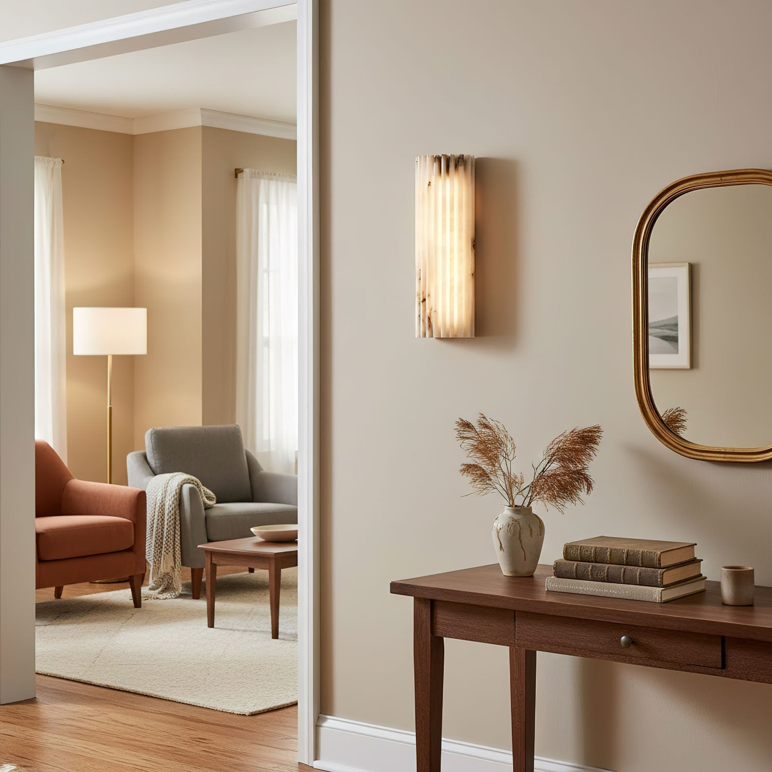 Alvia Alabaster Ceiling Fixture Lighting Lobby