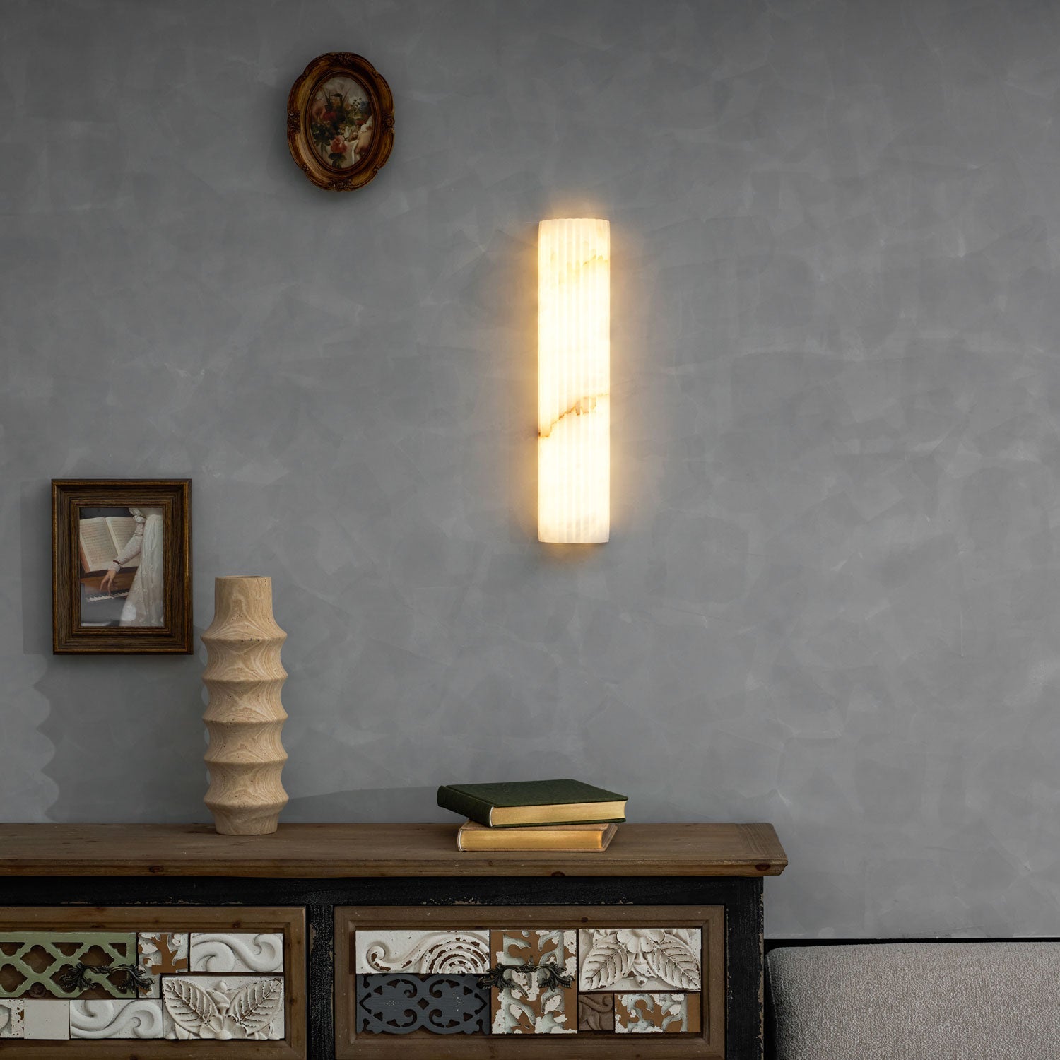 Alvia Alabaster Ceiling Fixture Lighting Lobby