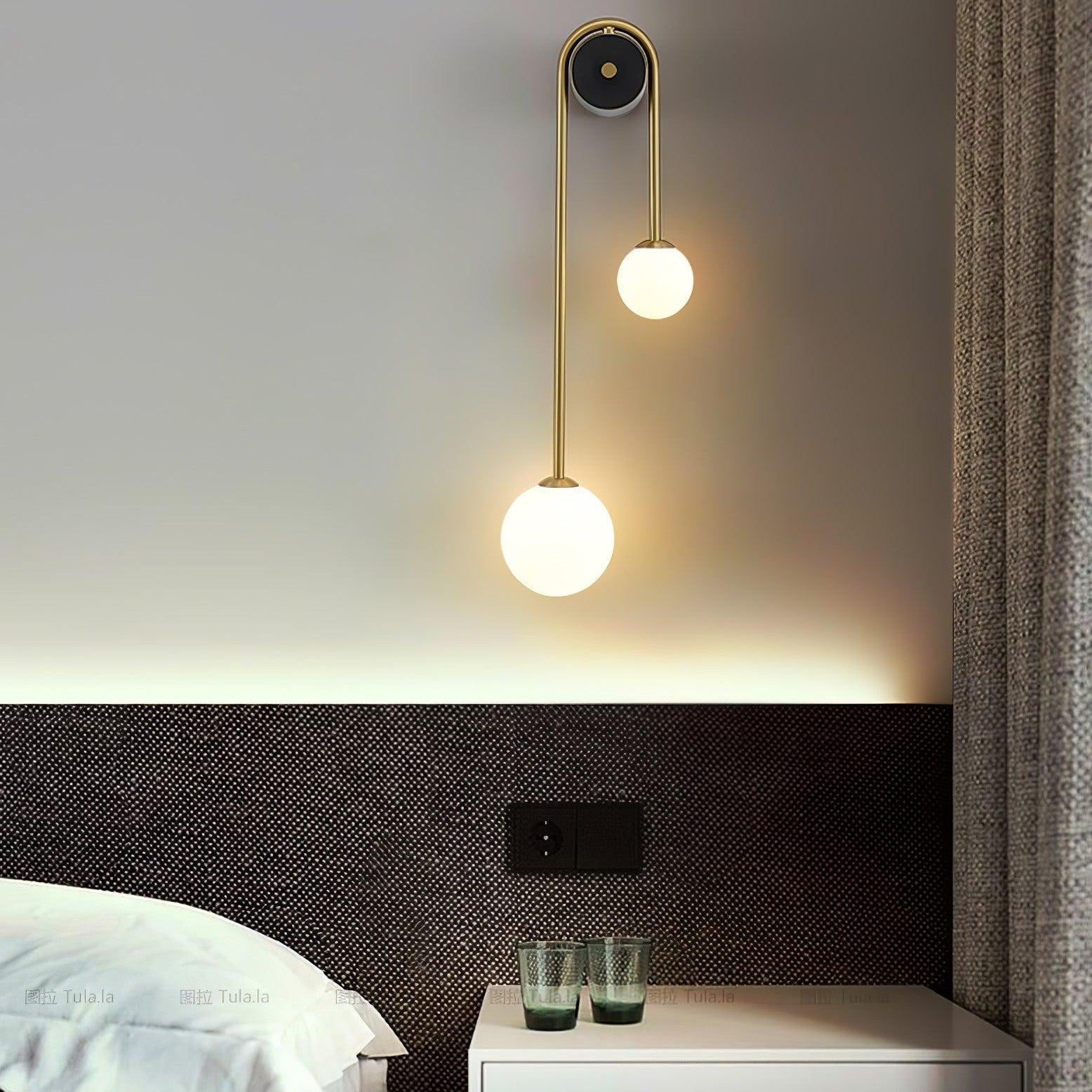 Arc Brass Sconce Light Lighting Lobby