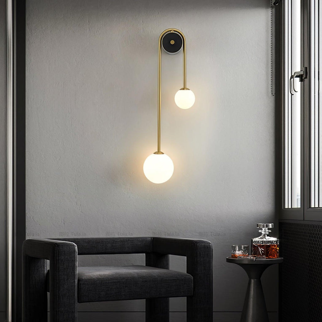Arc Brass Sconce Light Lighting Lobby