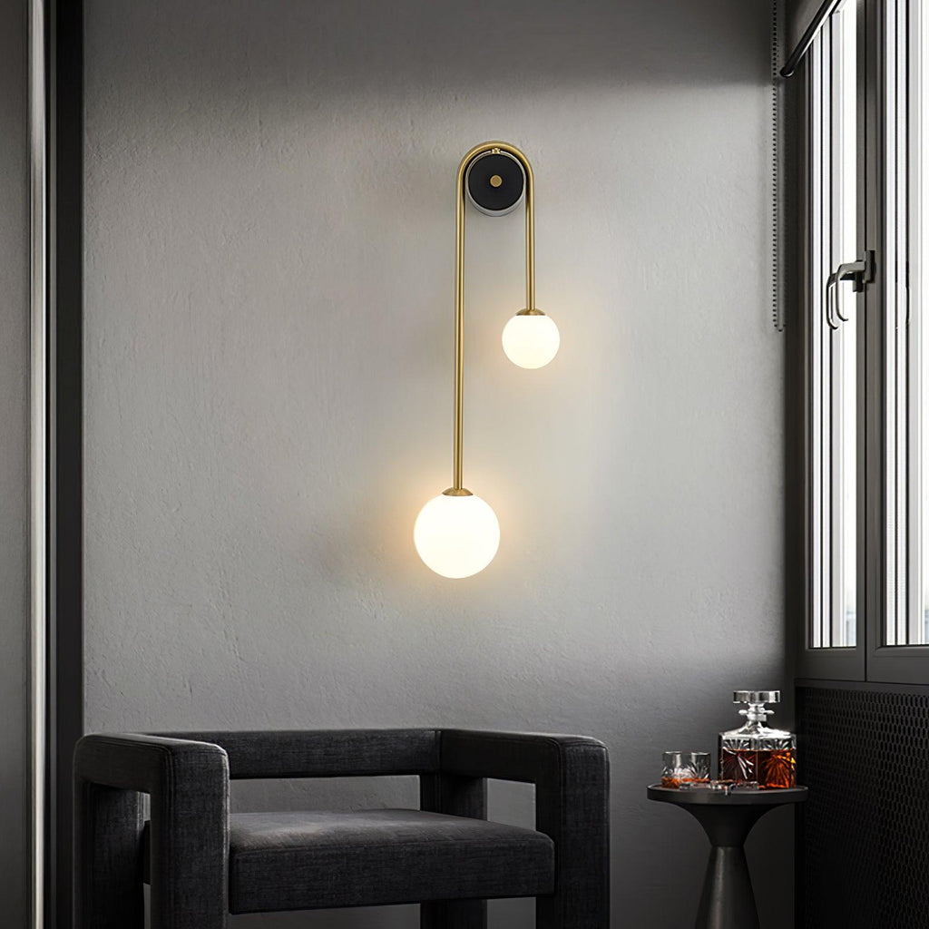 Arc Brass Sconce Light Lighting Lobby