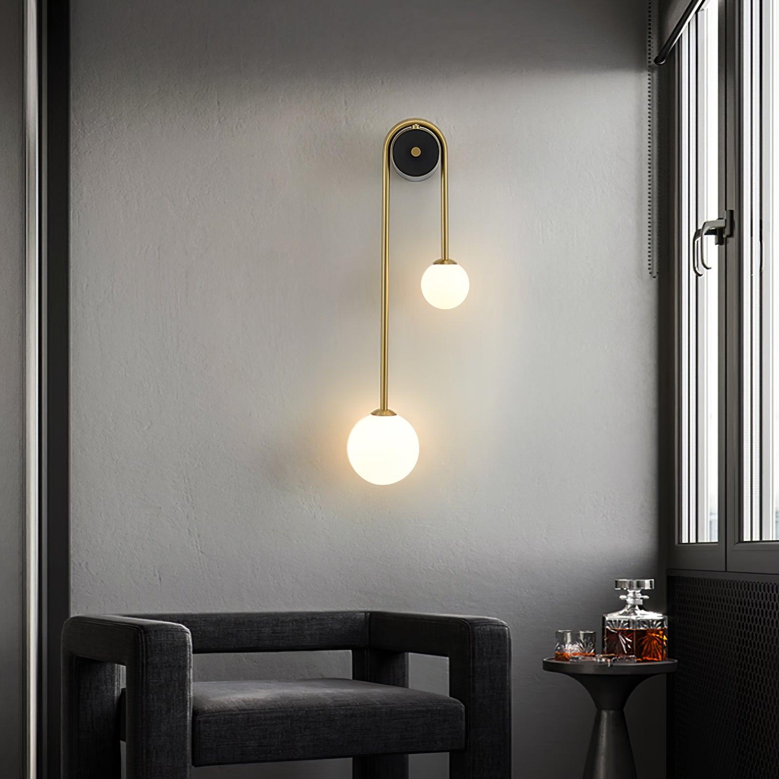 Arc Brass Sconce Light Lighting Lobby