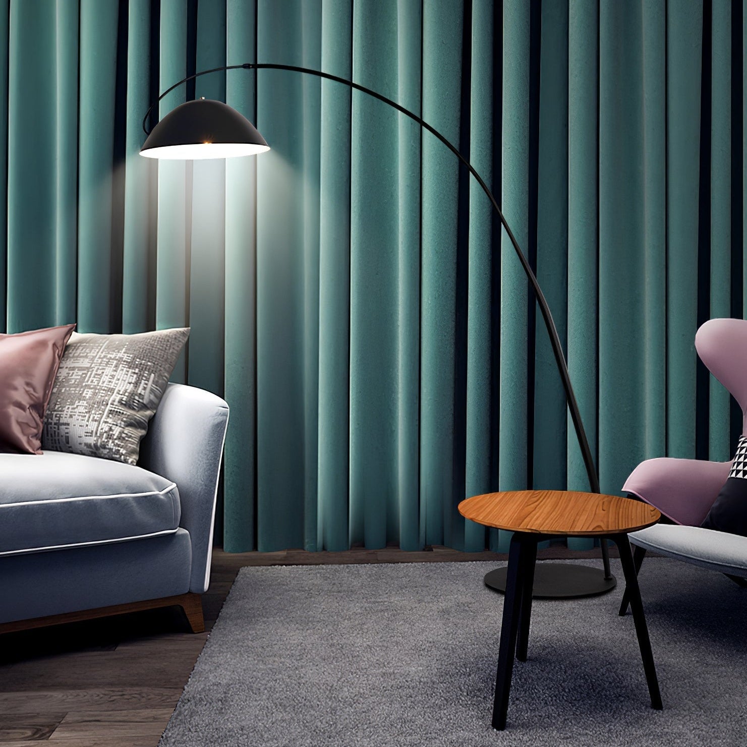 Arc Ceiling Lamp Lighting Lobby