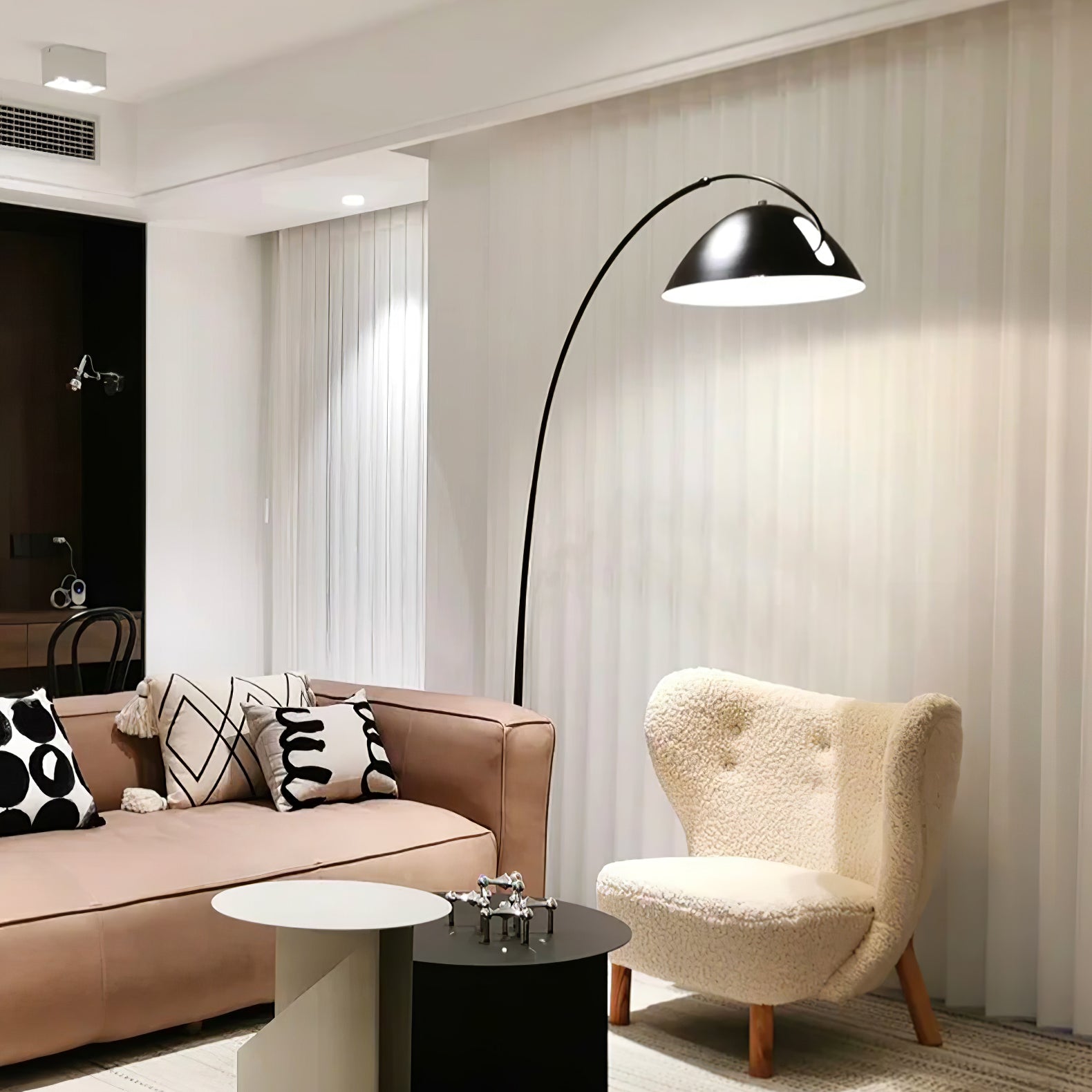 Arc Ceiling Lamp Lighting Lobby