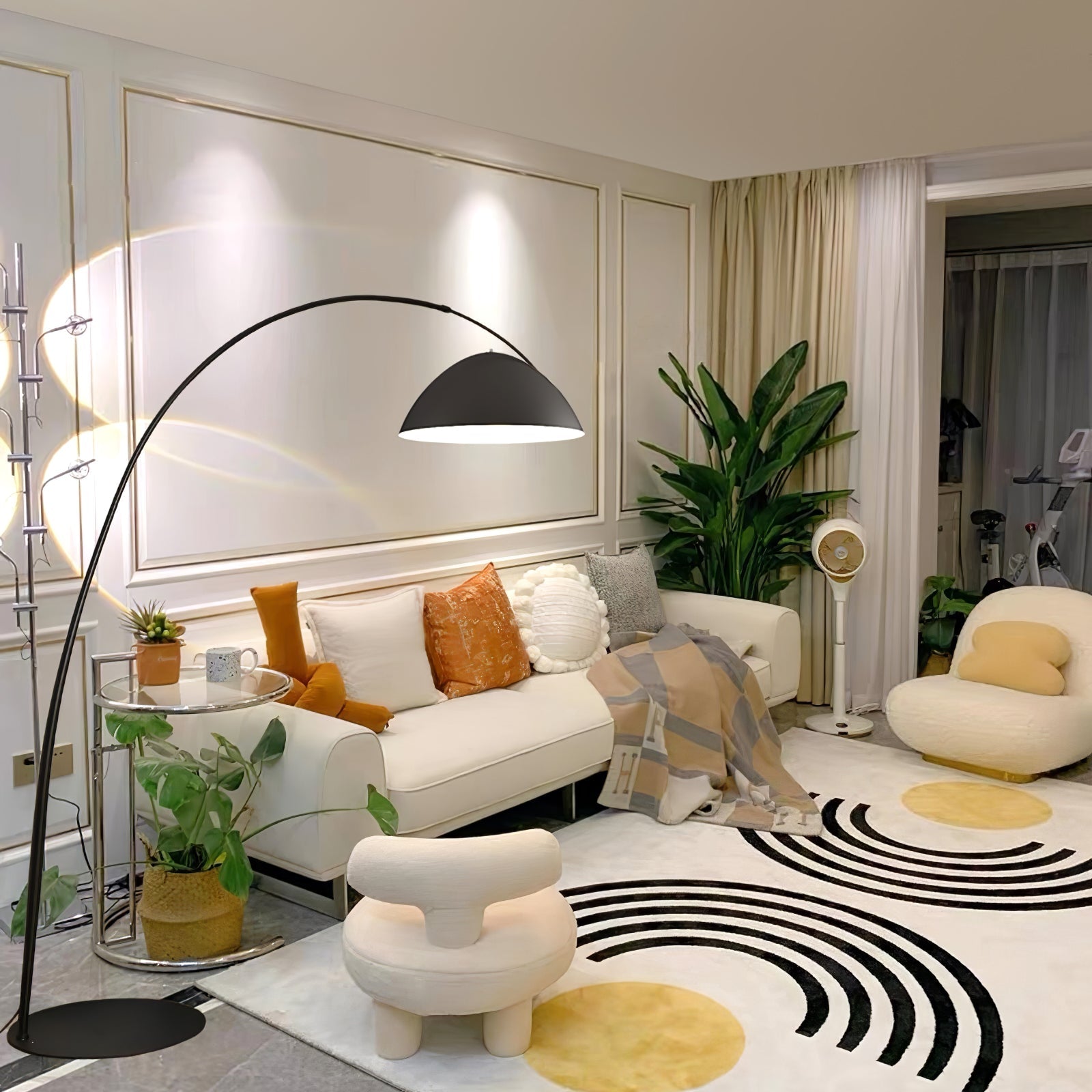 Arc Ceiling Lamp Lighting Lobby