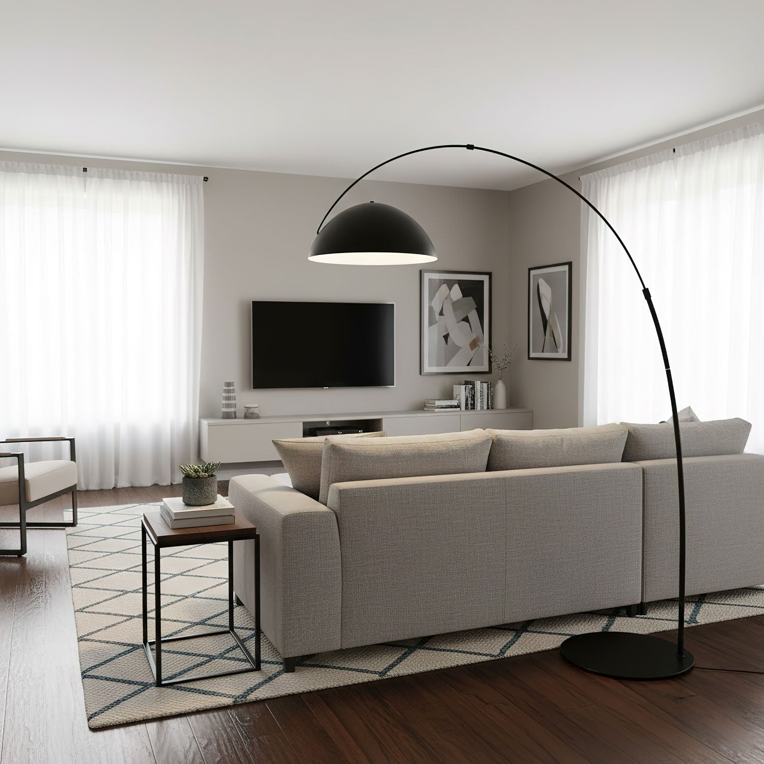 Arc Ceiling Lamp Lighting Lobby