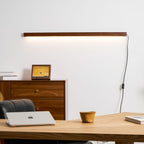 Arlo Linear Wood Plug-in Sconce Light Lighting Lobby