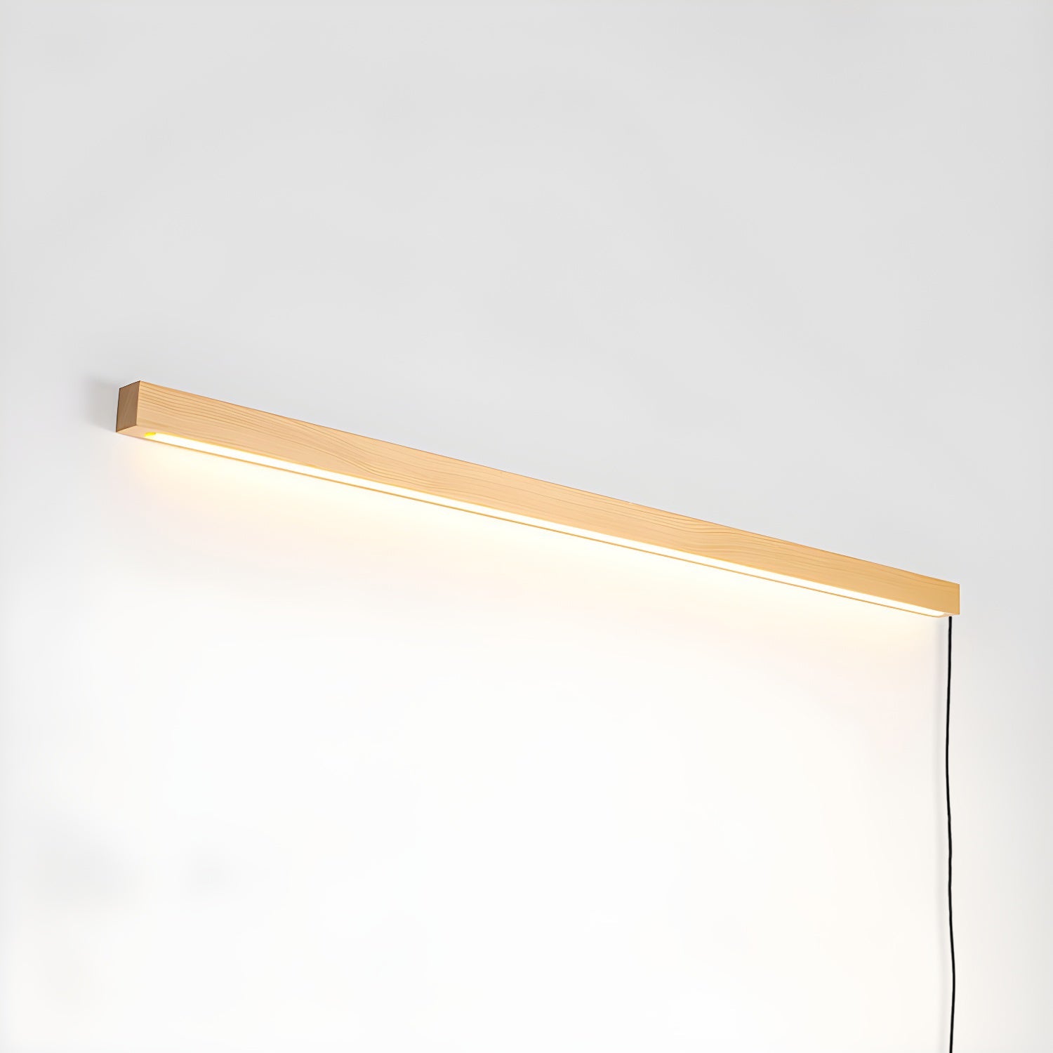 Arlo Linear Wood Plug-in Sconce Light Lighting Lobby