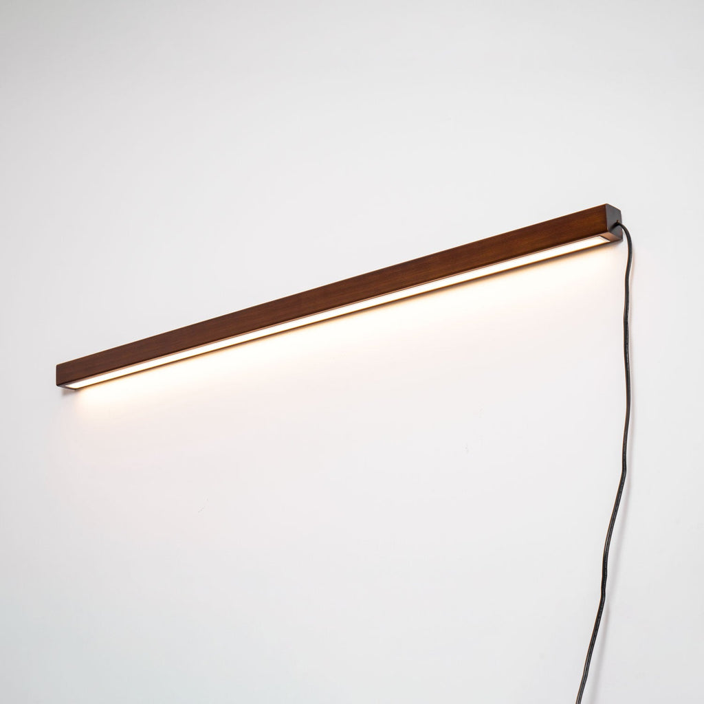 Arlo Linear Wood Plug-in Sconce Light Lighting Lobby
