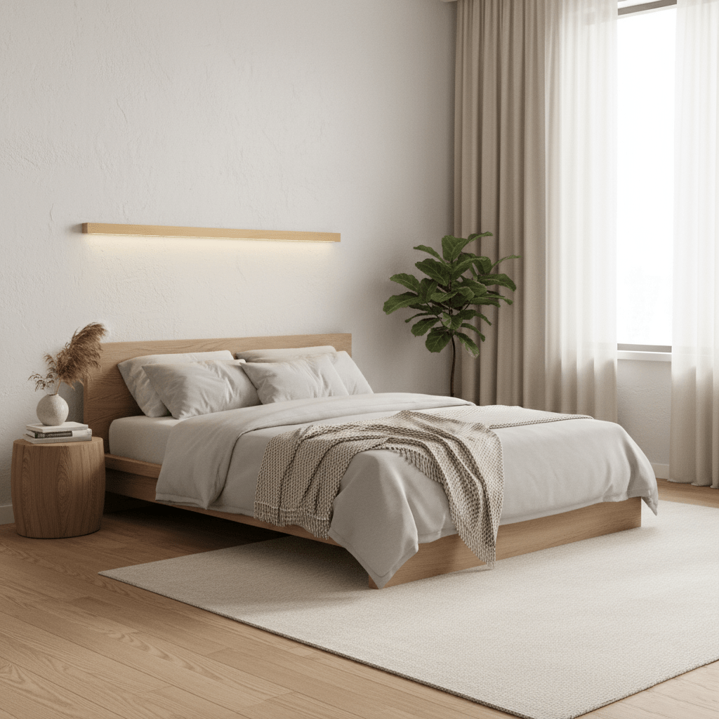 Arlo Linear Wooden Wall Lamp Lighting Lobby