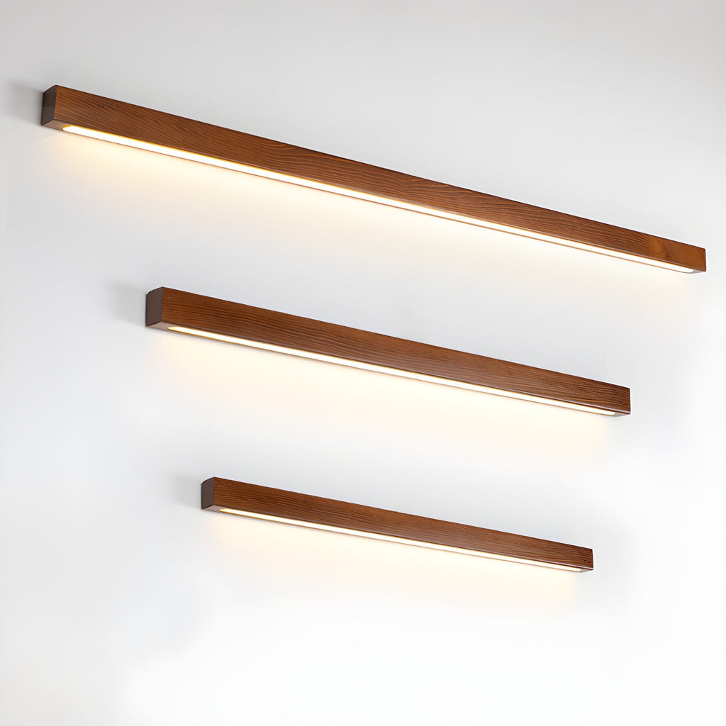 Arlo Linear Wooden Wall Lamp Lighting Lobby