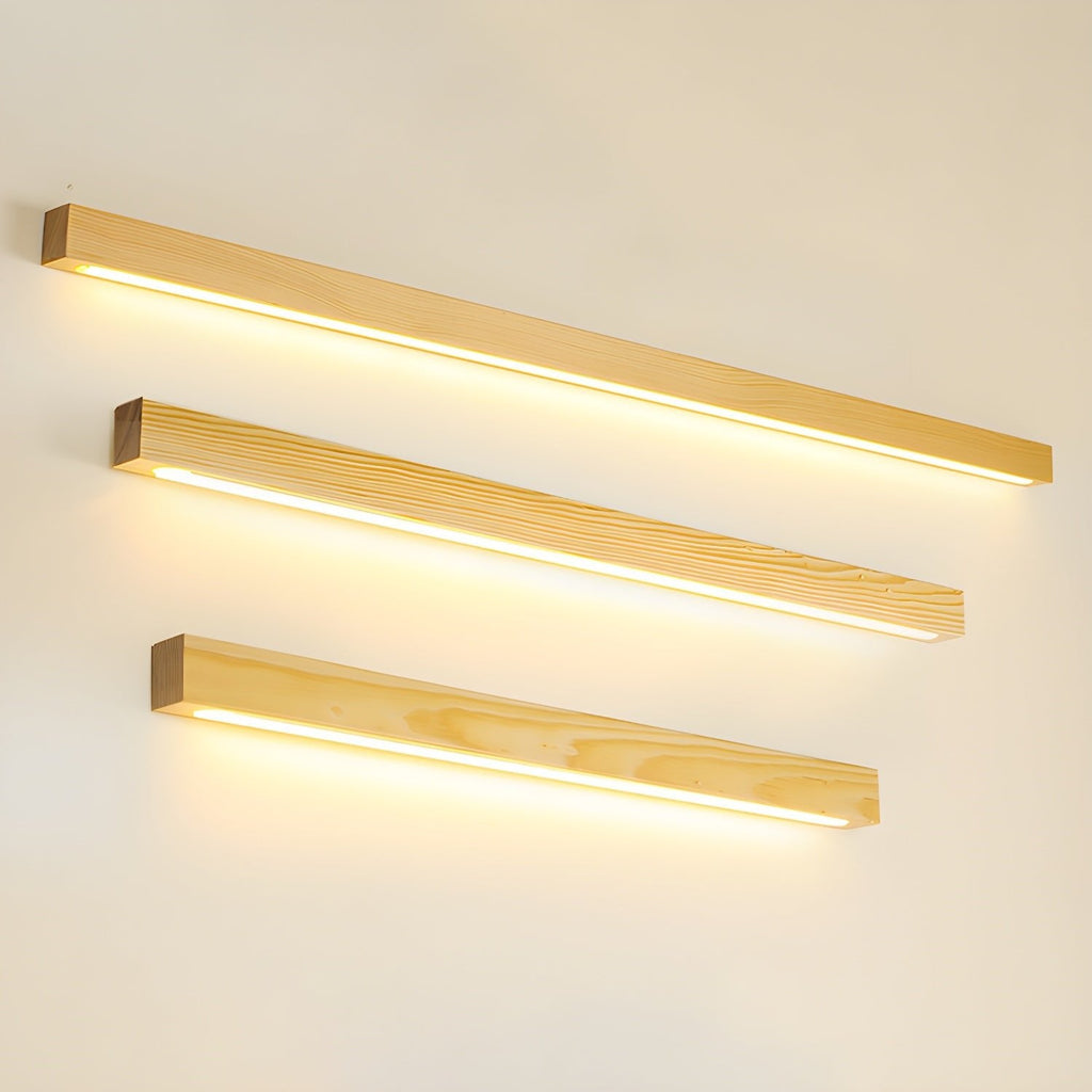 Arlo Linear Wooden Wall Lamp Lighting Lobby