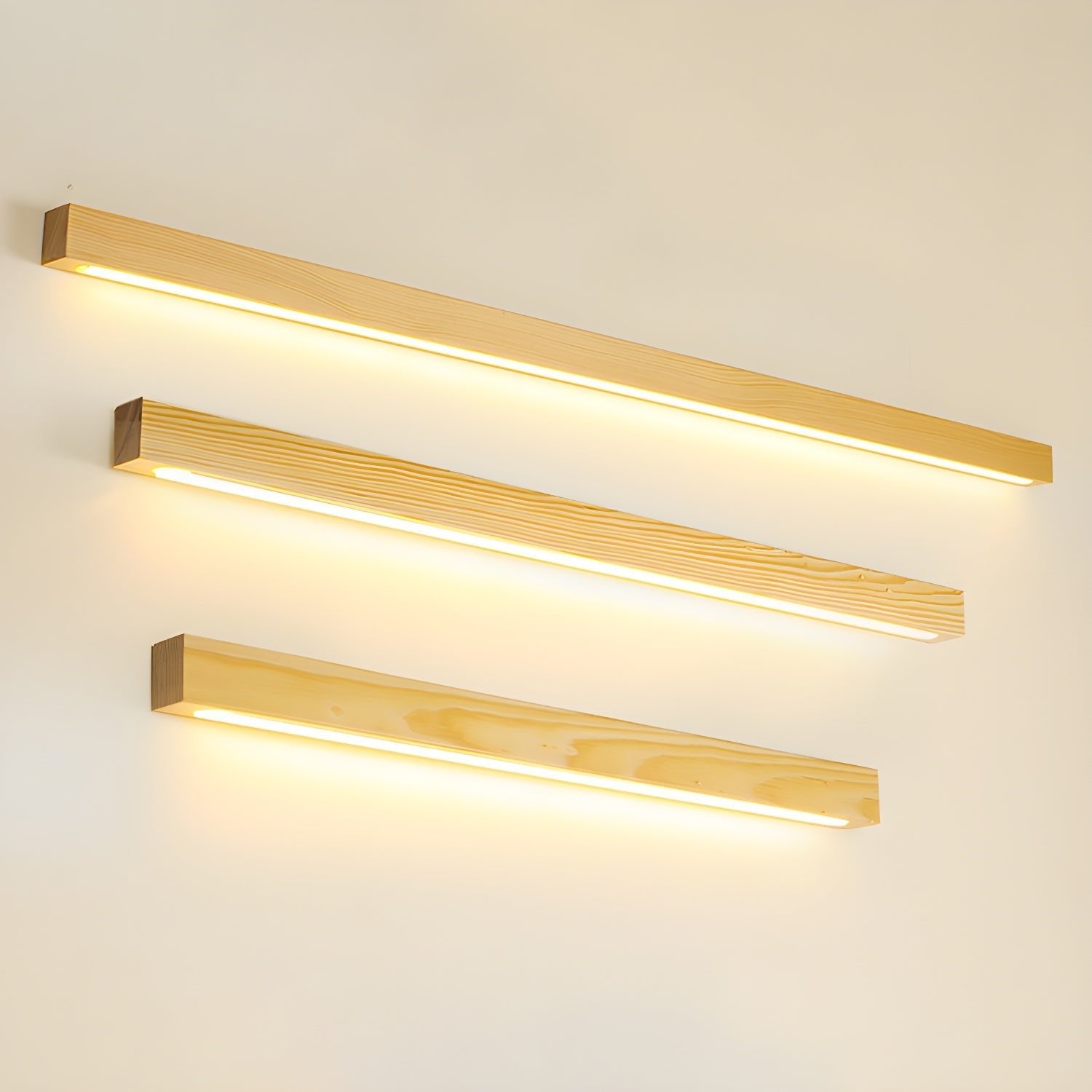 Arlo Linear Wooden Wall Lamp Lighting Lobby