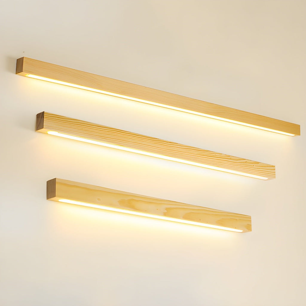 Arlo Linear Wooden Wall Lamp Lighting Lobby