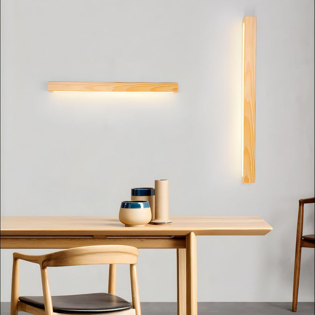 Arlo Linear Wooden Wall Lamp Lighting Lobby