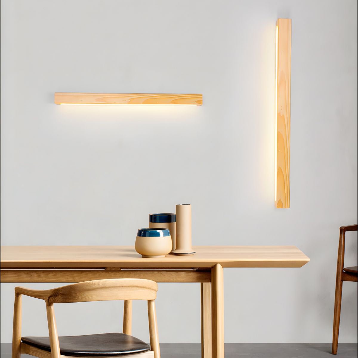 Arlo Linear Wooden Wall Lamp Lighting Lobby